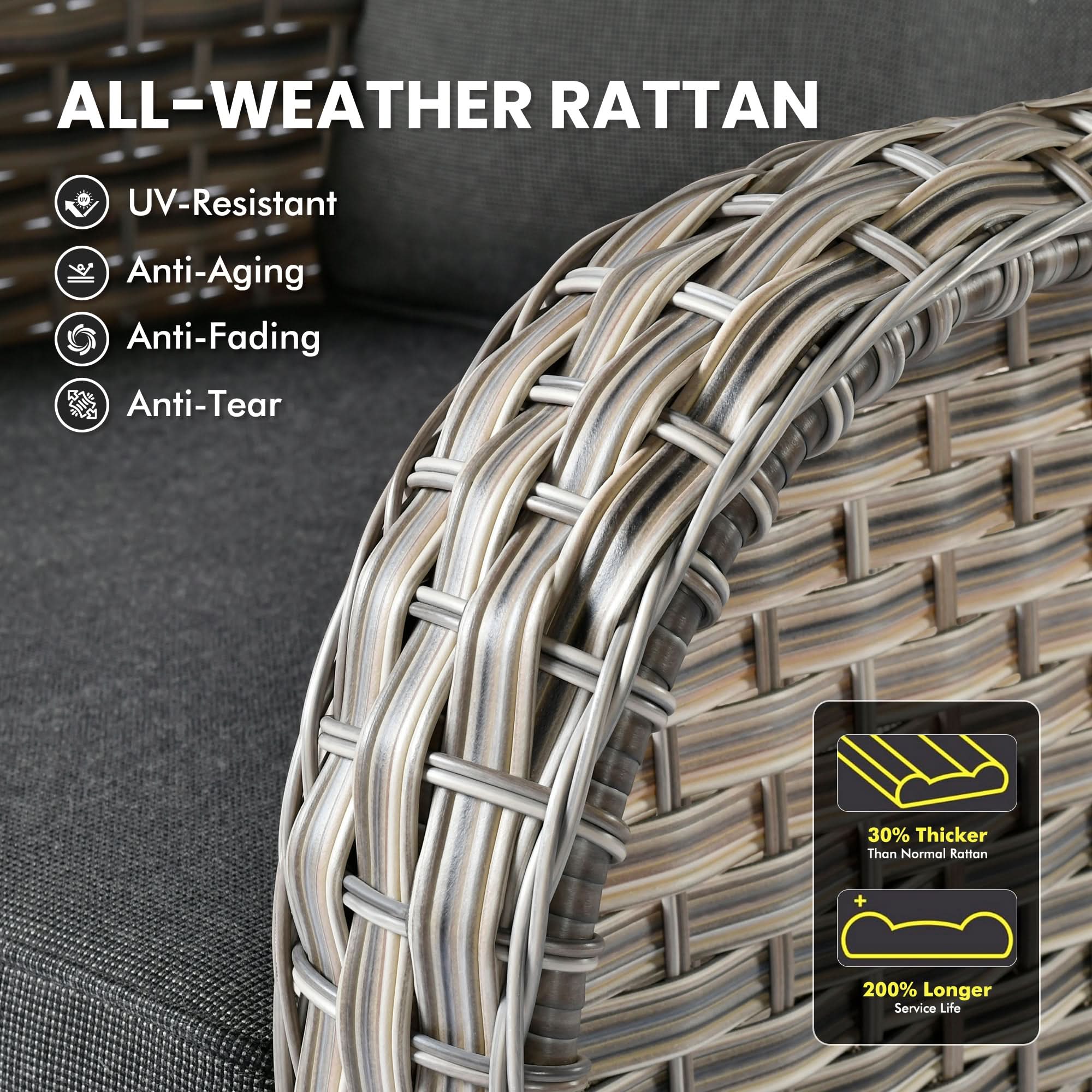 #Color_Coffee Wicker Black Cushion