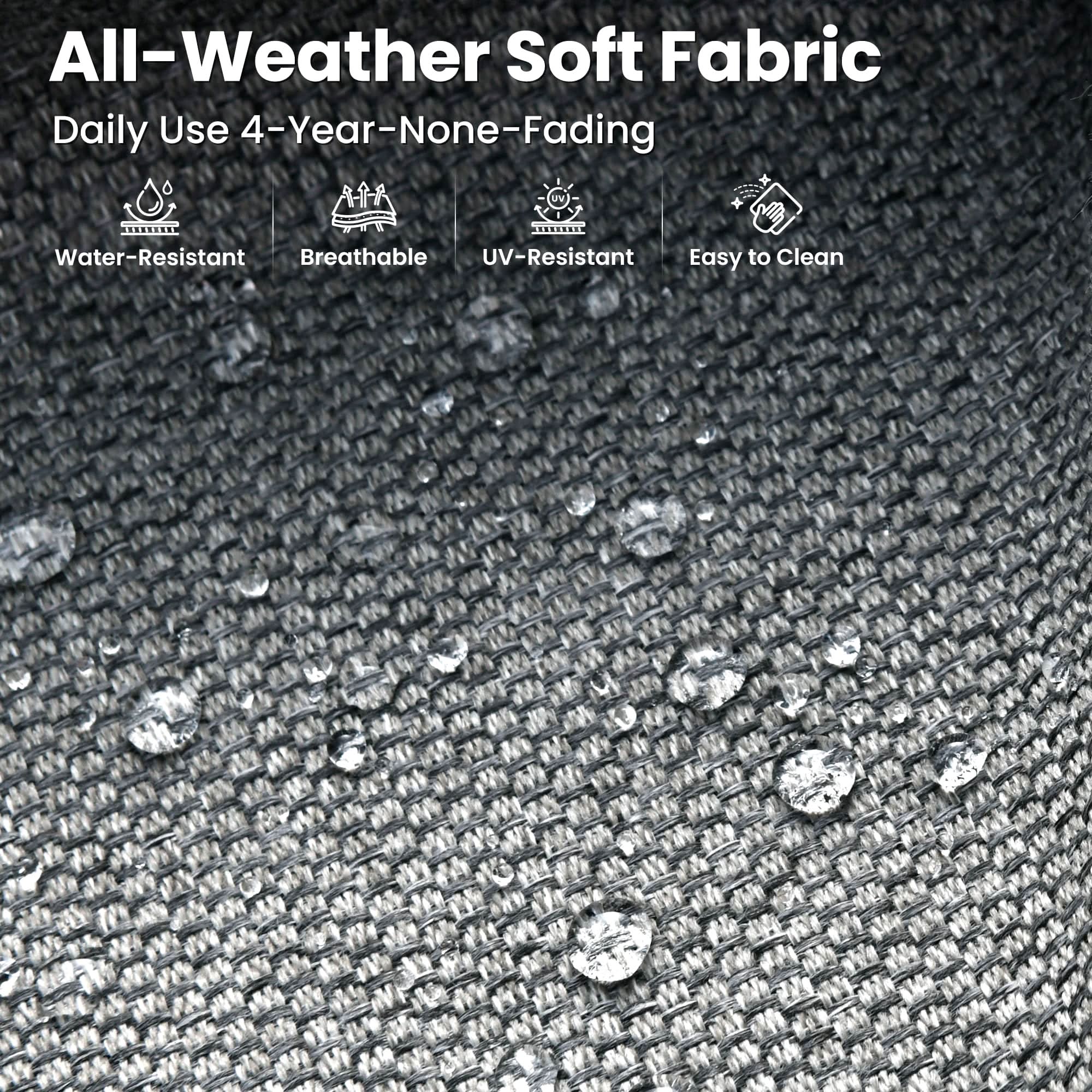 OVIOS 5 Pieces Patio Furniture Set Outdoor Sectional Sofa Couch with Comfy Cushions Deep Seat