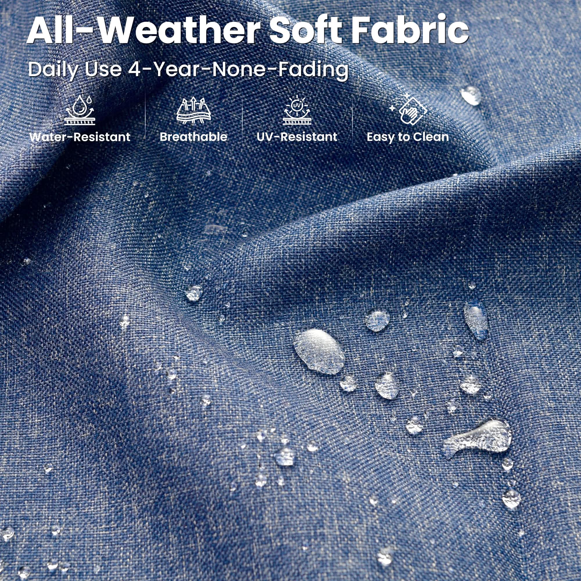 OVIOS 5 Pieces Patio Furniture Set Outdoor Sectional Sofa Couch with Comfy Cushions Deep Seat