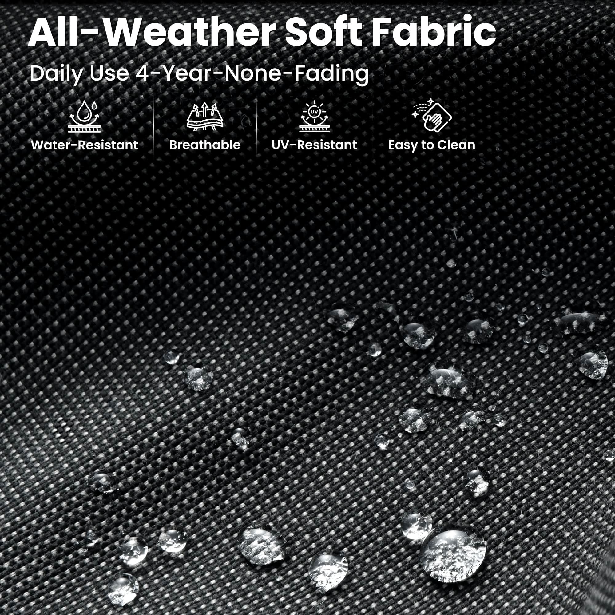 OVIOS 5 Pieces Patio Furniture Set Outdoor Sectional Sofa Couch with Comfy Cushions Deep Seat