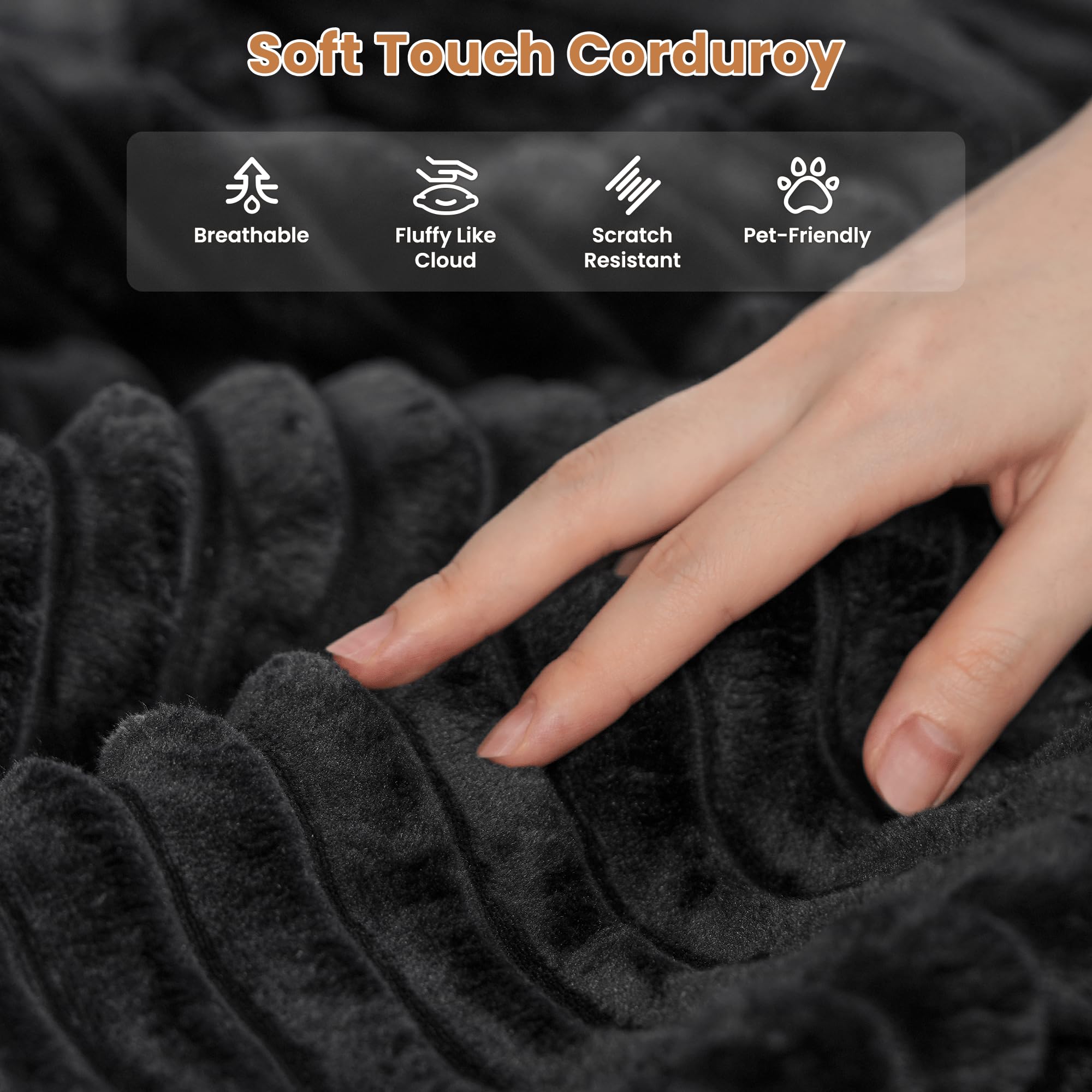 OVIOS Modular Sectional Sofa Couch with Oversized Chaise