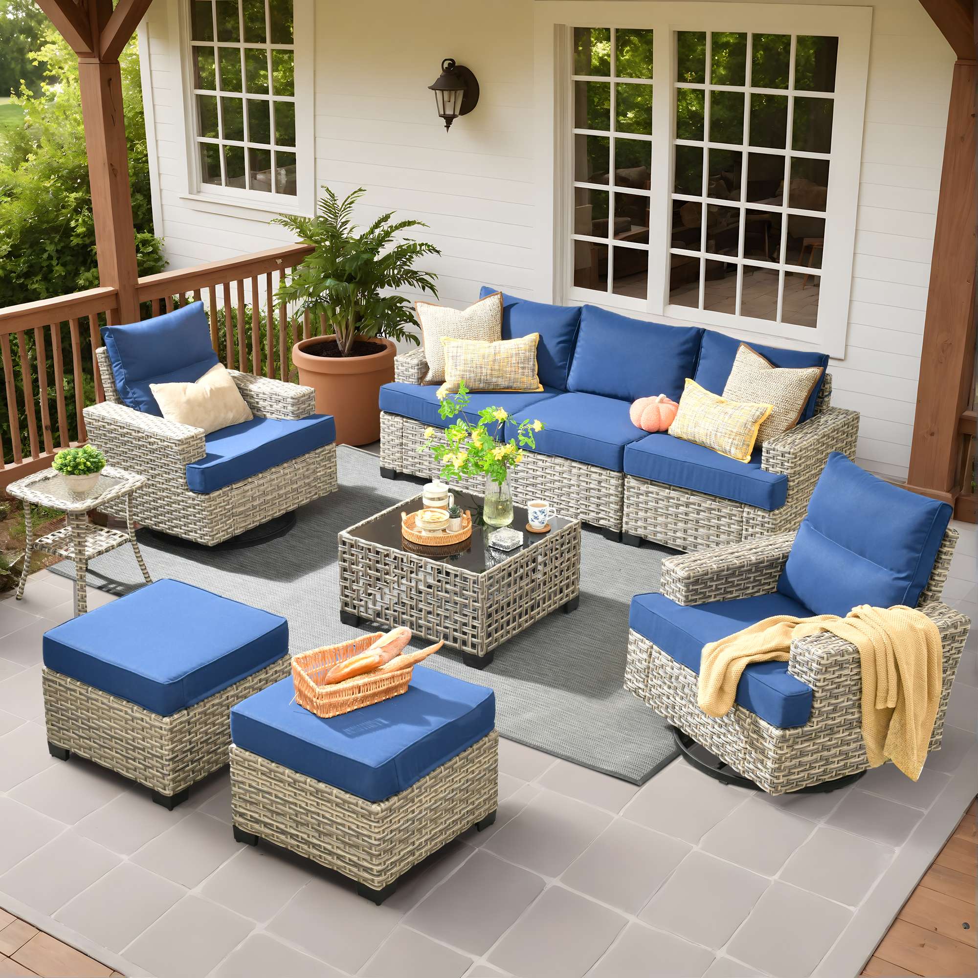 TBS Series - Sectional Patio Furniture Set 8-Piece