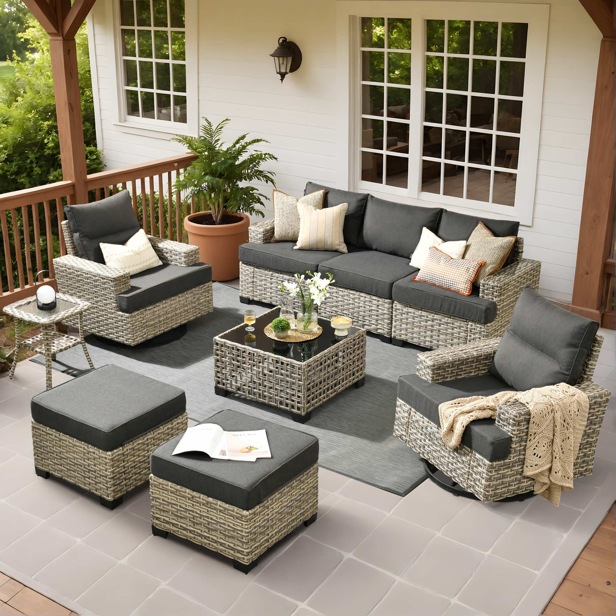 TBS Series - Sectional Patio Furniture Set 8-Piece