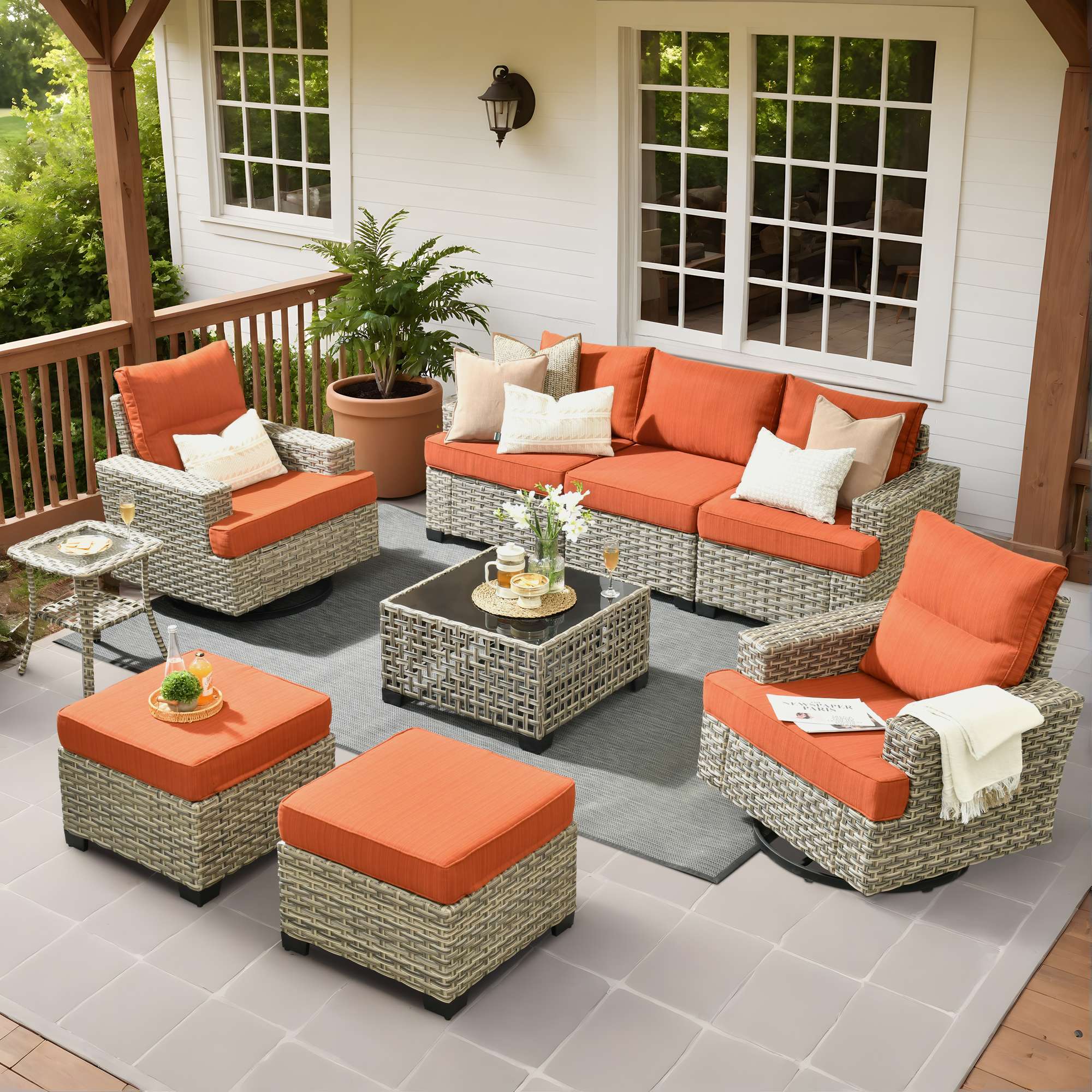TBS Series - Sectional Patio Furniture Set 8-Piece