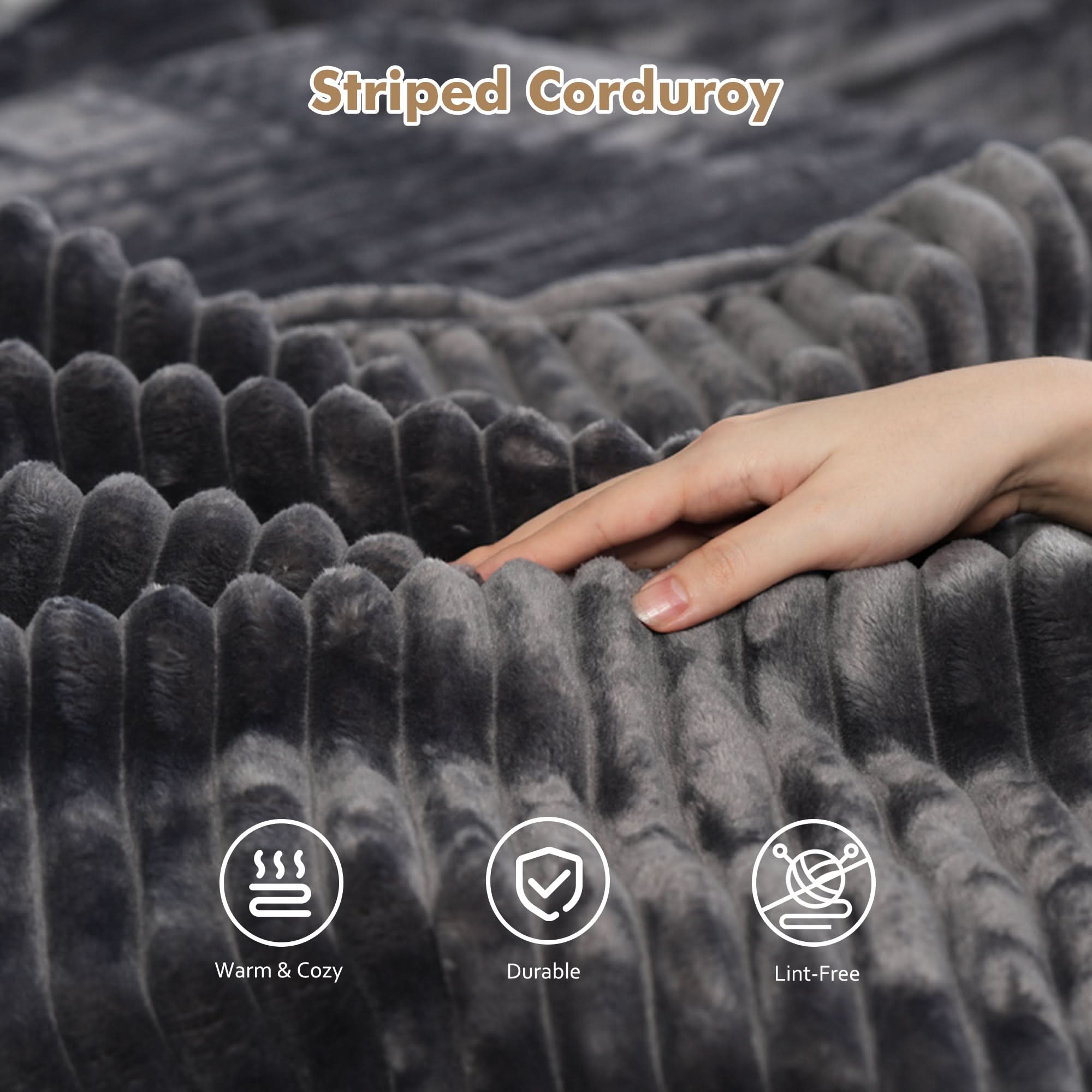 OVIOS 108" U-Shape Modular Couch with Ottoman, Plush Corduroy Fabric, No Assembly Required