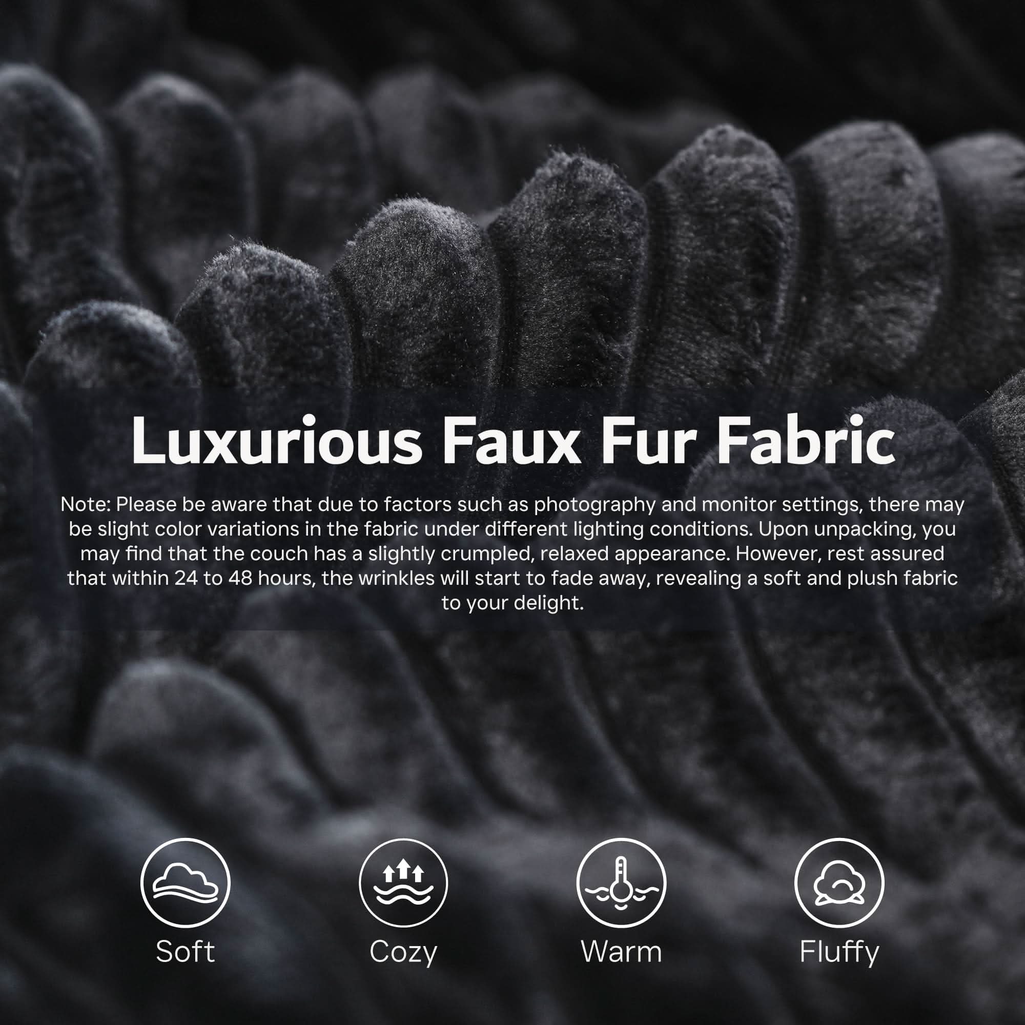 OVIOS Modular Sectional Cloud Couch, Plush Corduroy Sofa with Memory Foam, No Assembly