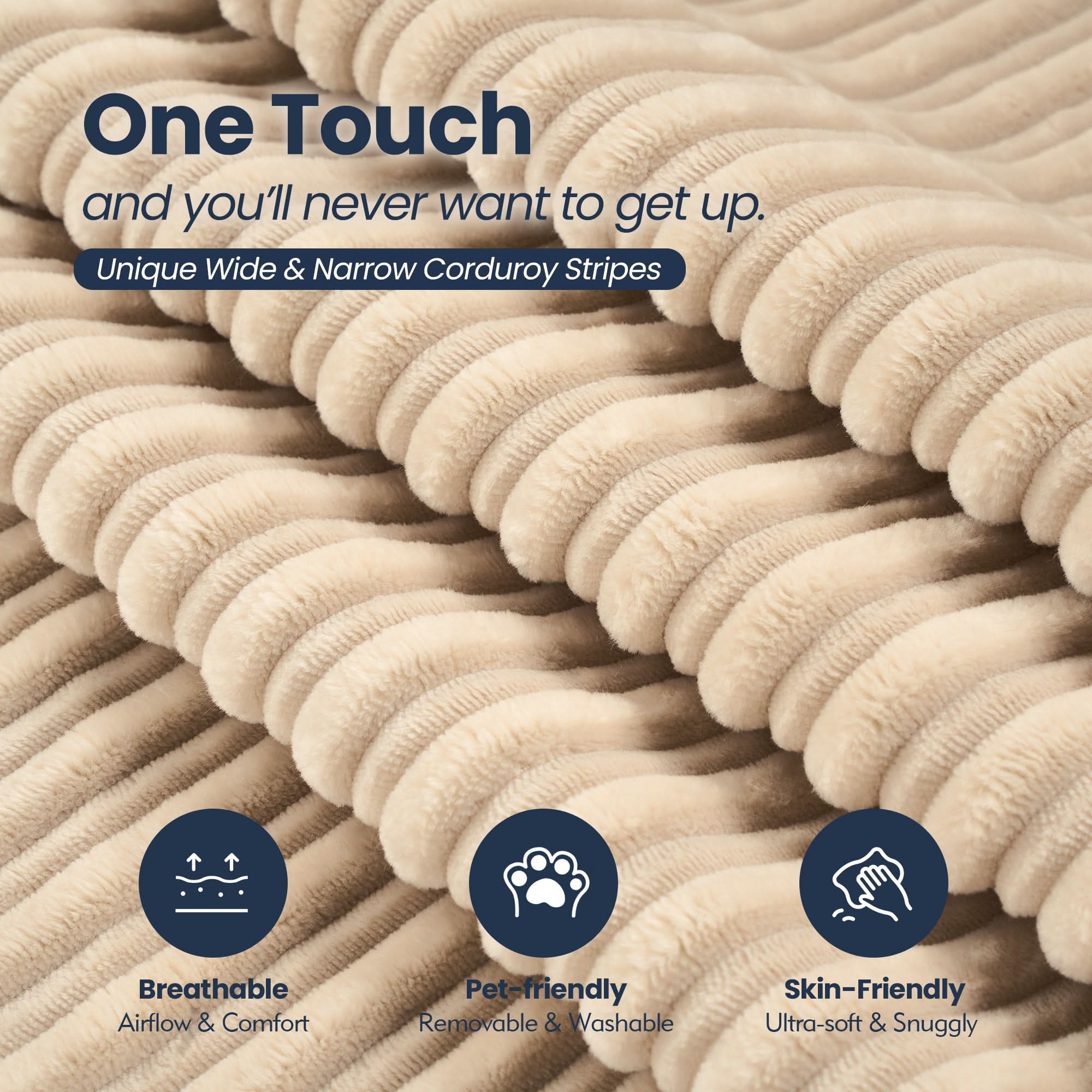 Beige Corduroy Fabric