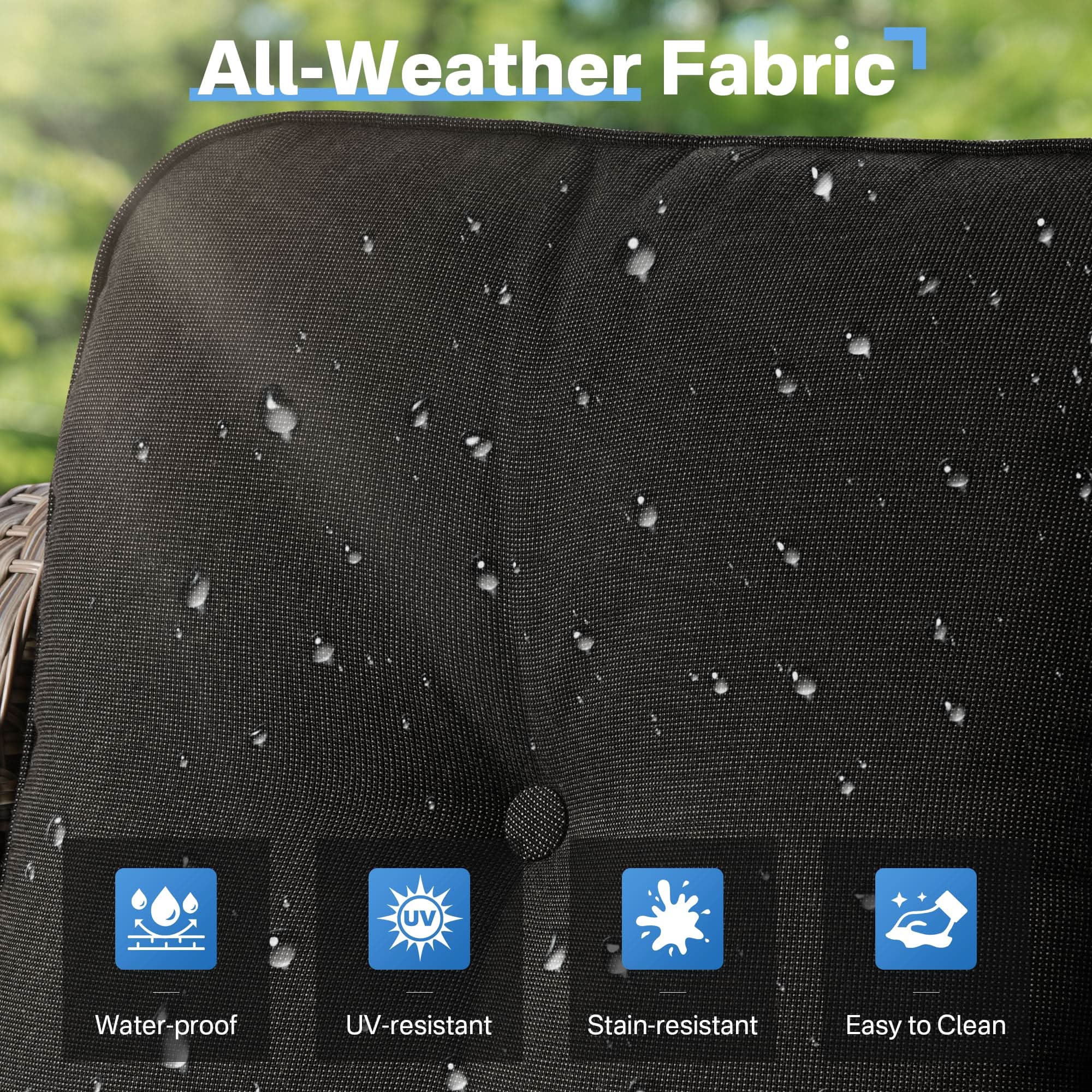 Ovios Conversation Set 6-Piece PAD Series include 46"Fire Pit Table