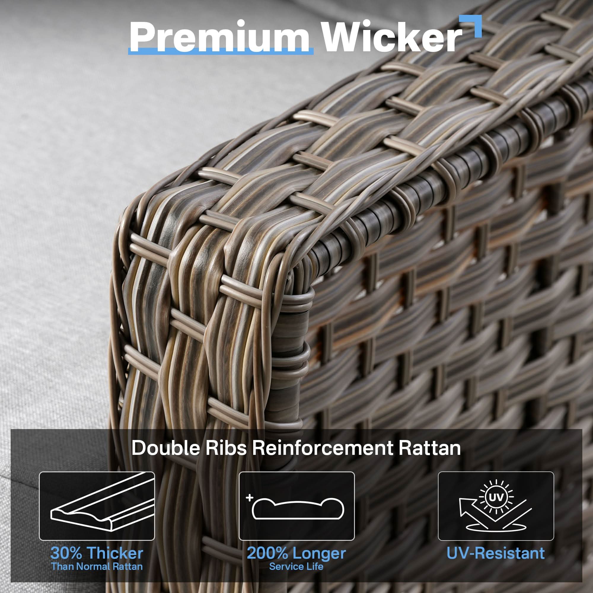 Ovios Conversation Set 6-Piece PAD Series include 46"Fire Pit Table