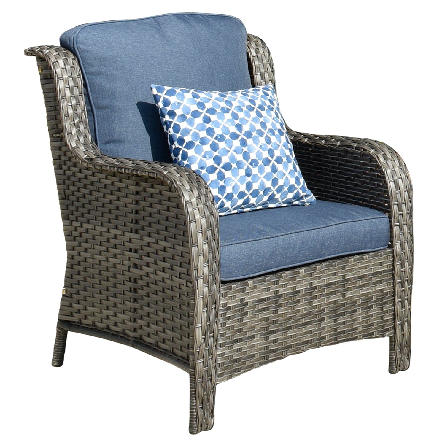 Ovios Patio Conversation Set 10-Piece with Rocking Chairs and Table Kenard