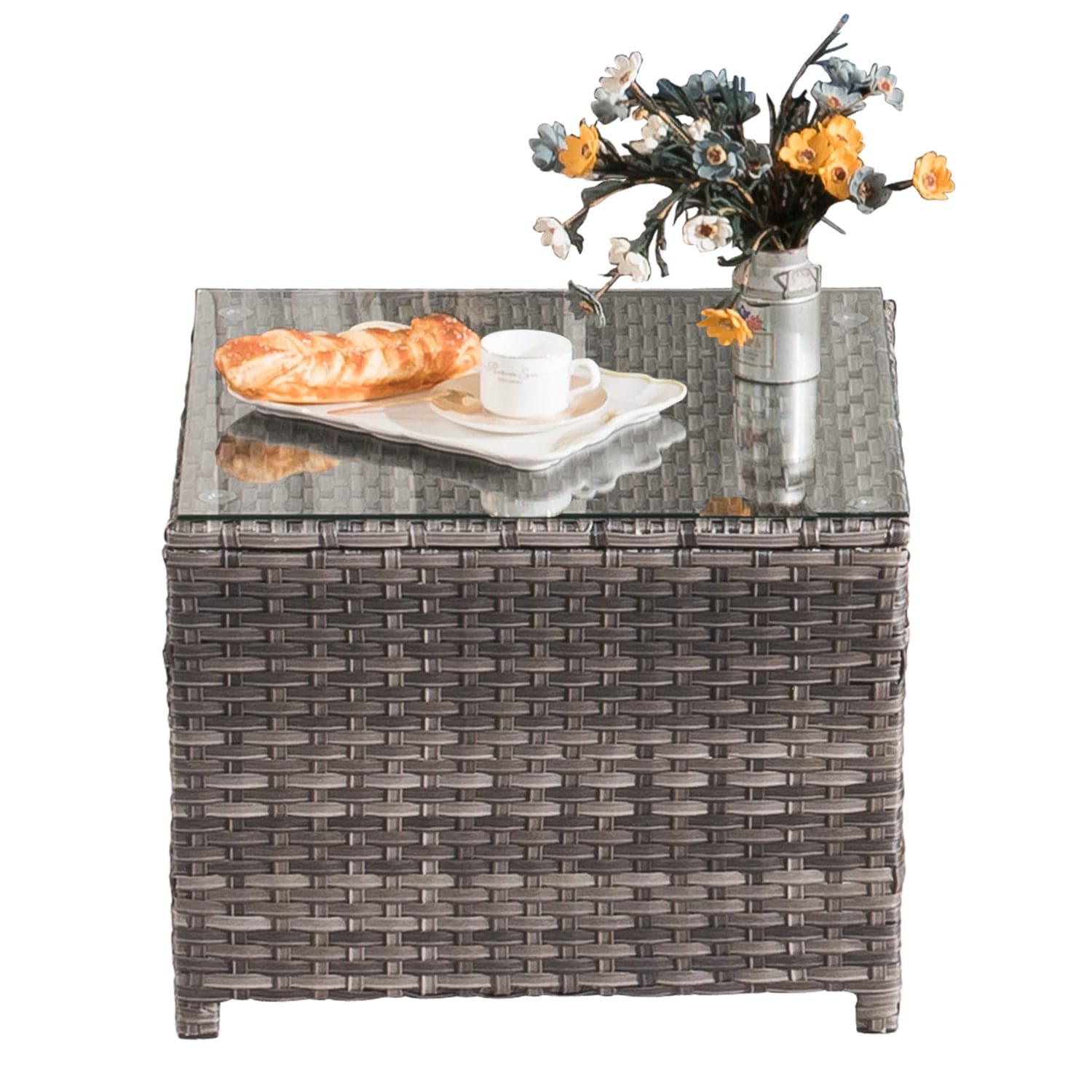 Ovios Patio Conversation Set 10-Piece with Rocking Chairs and Table Kenard