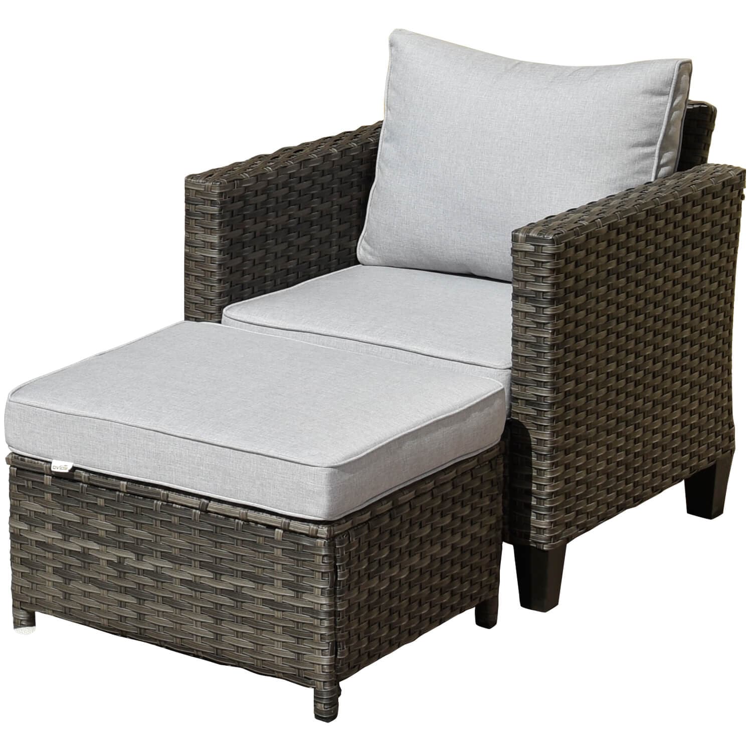 OVIOS Patio Vultros 8-Piece Conversation Set with 30'' Propane Fire Pit Table