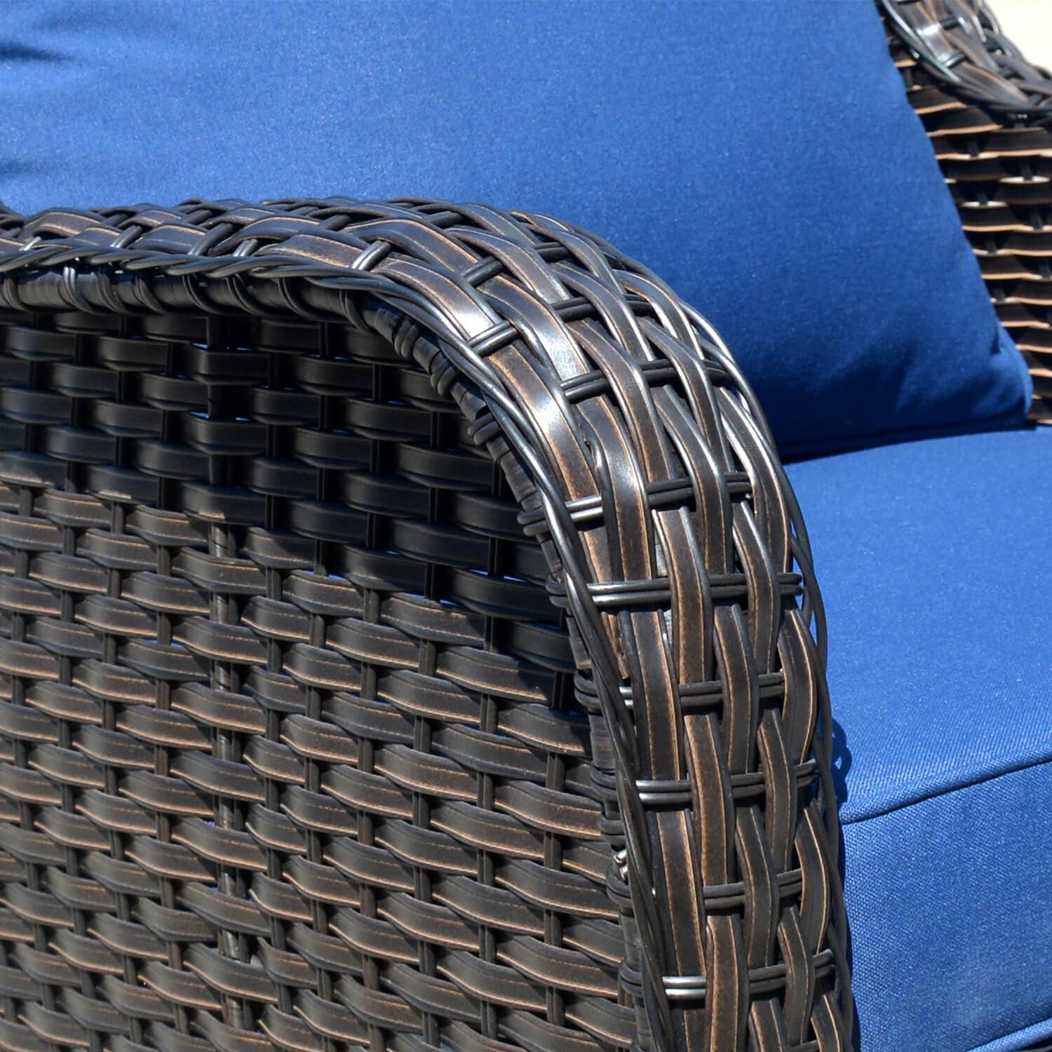Ovios Outdoor Furniture 3-Piece with Table Kenard Curved Handrest