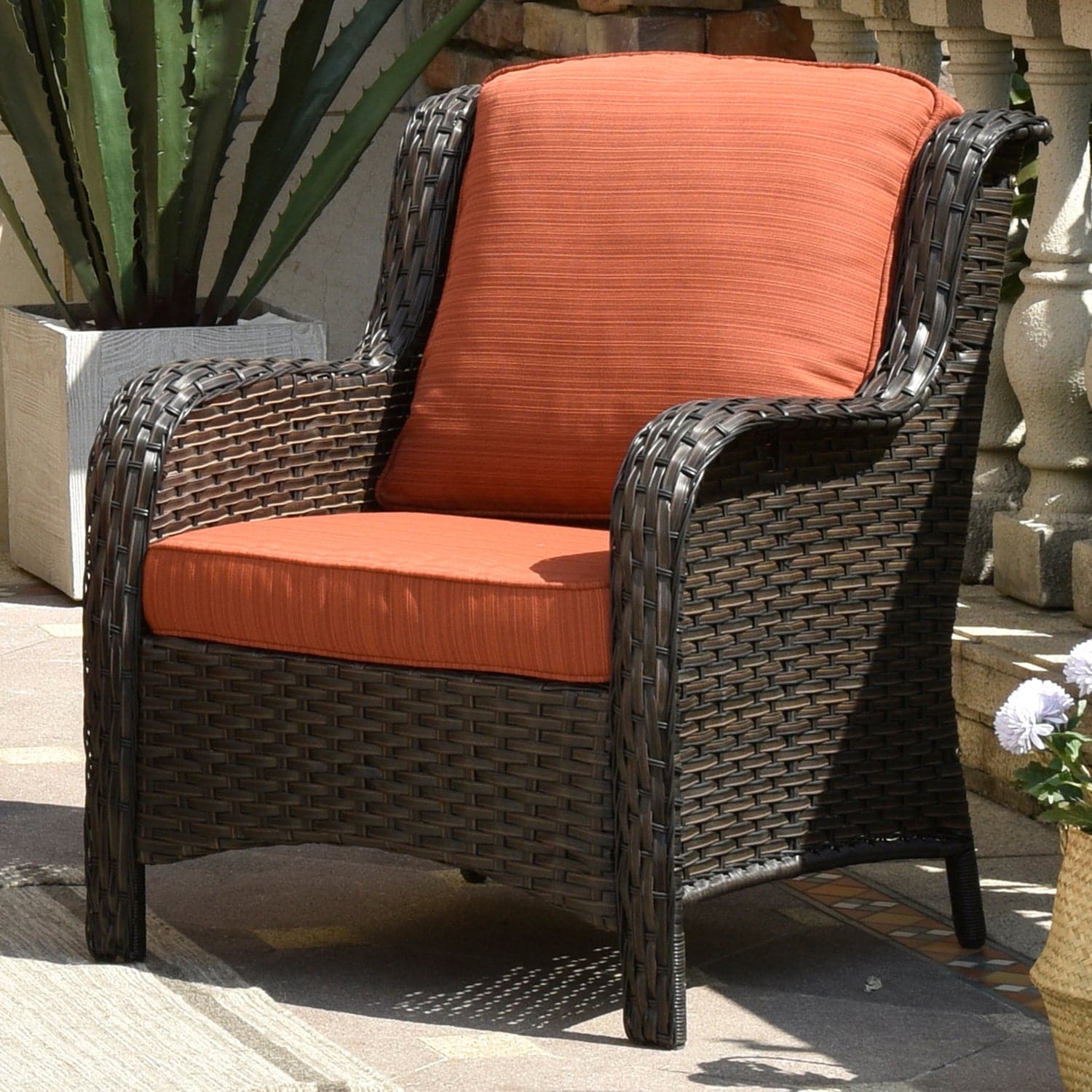 Ovios Patio 8-Piece Conversation Set with 30'' Propane Fire Pit Table Kenard