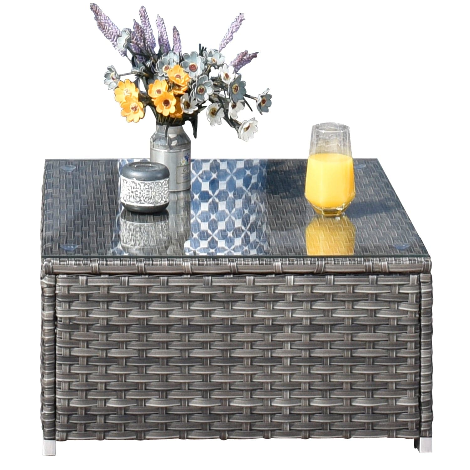 OVIOS Outdoor Sectional Furniture 9-Piece with Cushions and Table