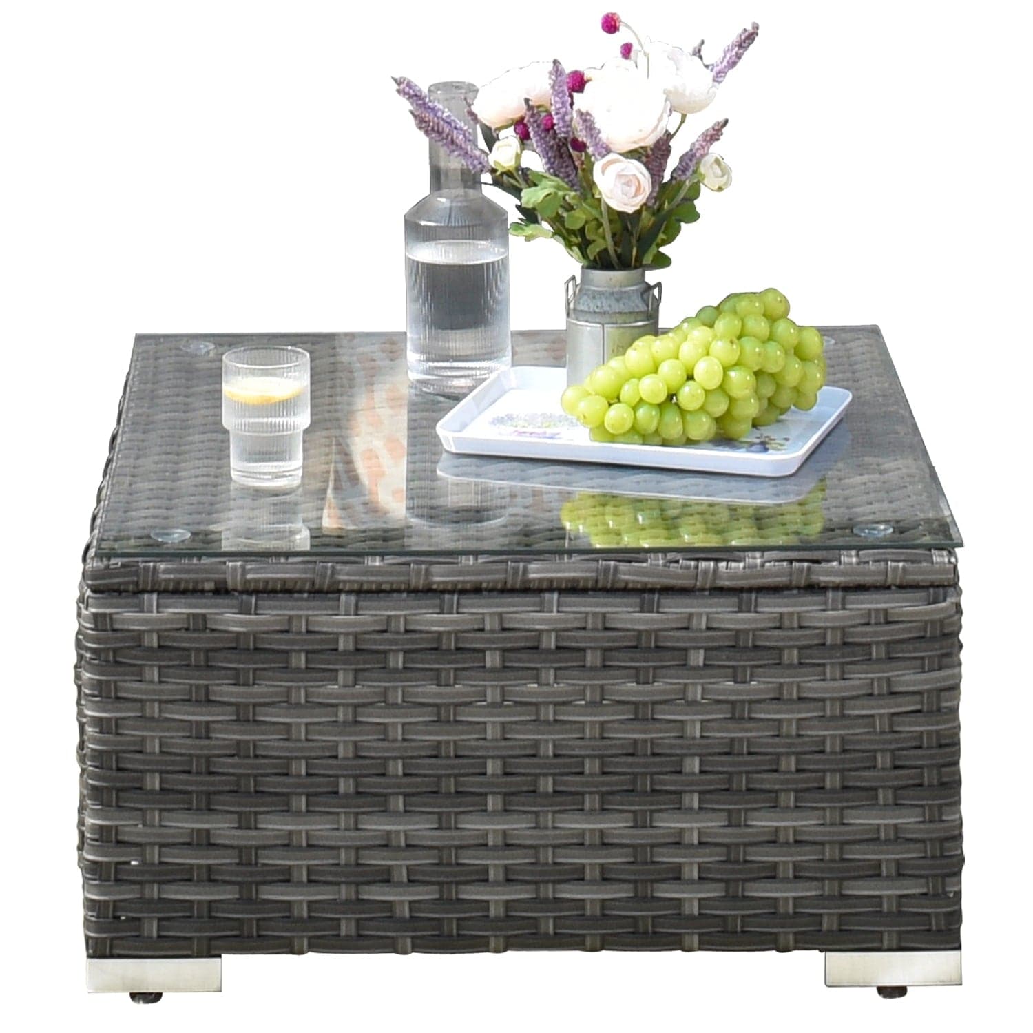 OVIOS Outdoor Sectional Furniture 9-Piece with Cushions and Table