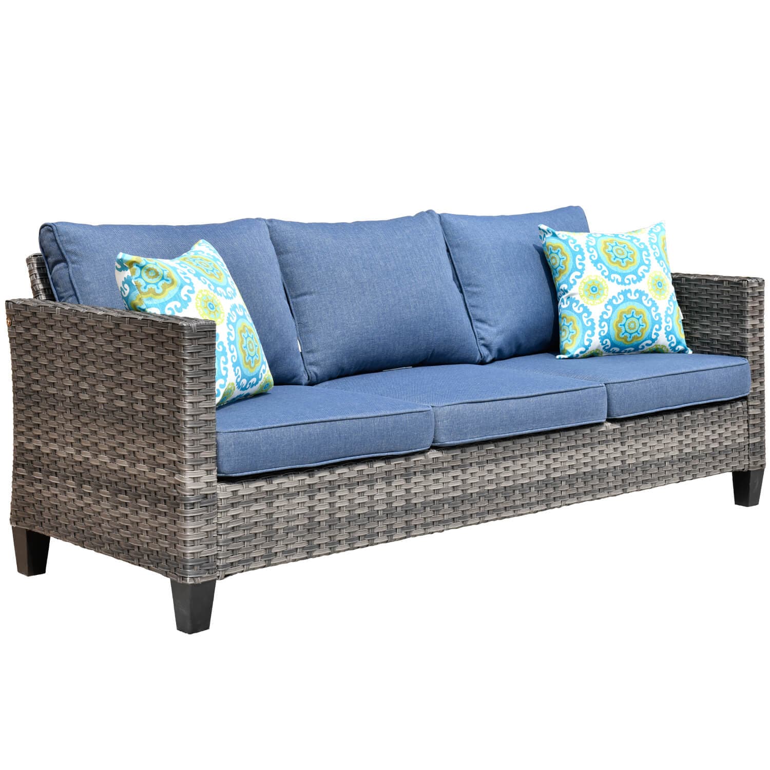 OVIOS Patio Vultros 8-Piece Conversation Set with 30'' Propane Fire Pit Table