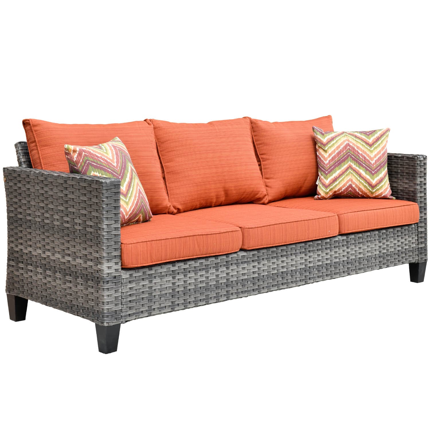 OVIOS Patio Vultros 8-Piece Conversation Set with 30'' Propane Fire Pit Table