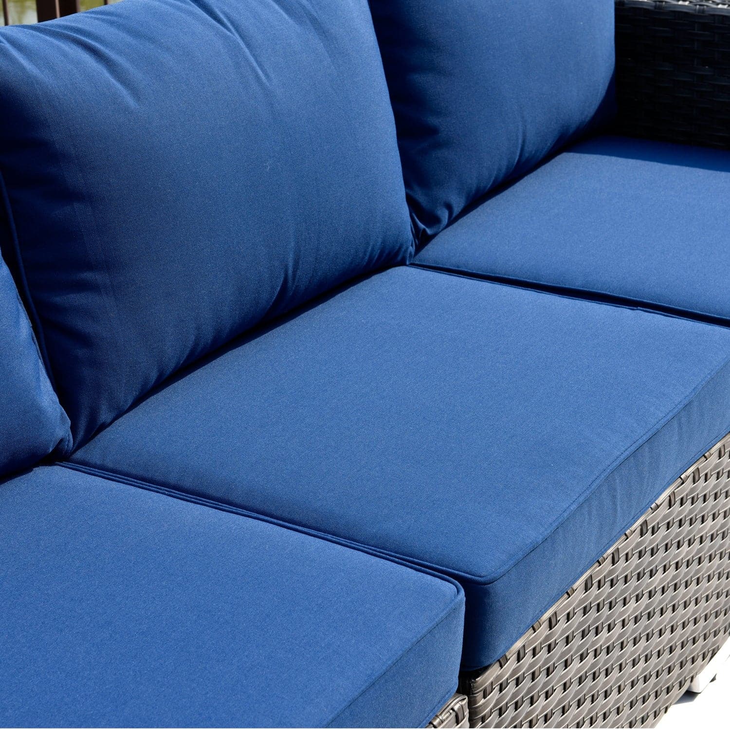 OVIOS Outdoor Sectional Furniture 9-Piece with Cushions and Table