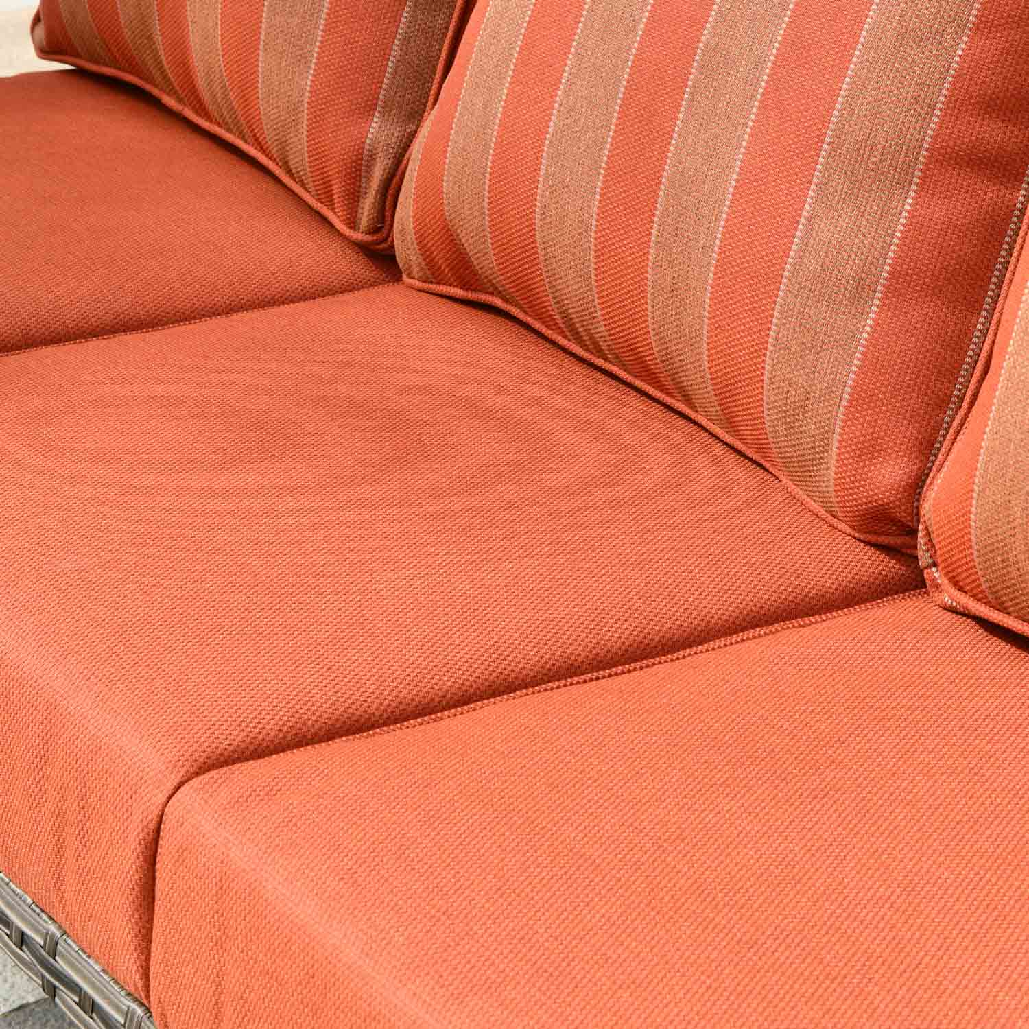 Ovios Patio Conversation Set 5 Piece with 2 Ottoman and 5'' Cushion, Olefin Fabric