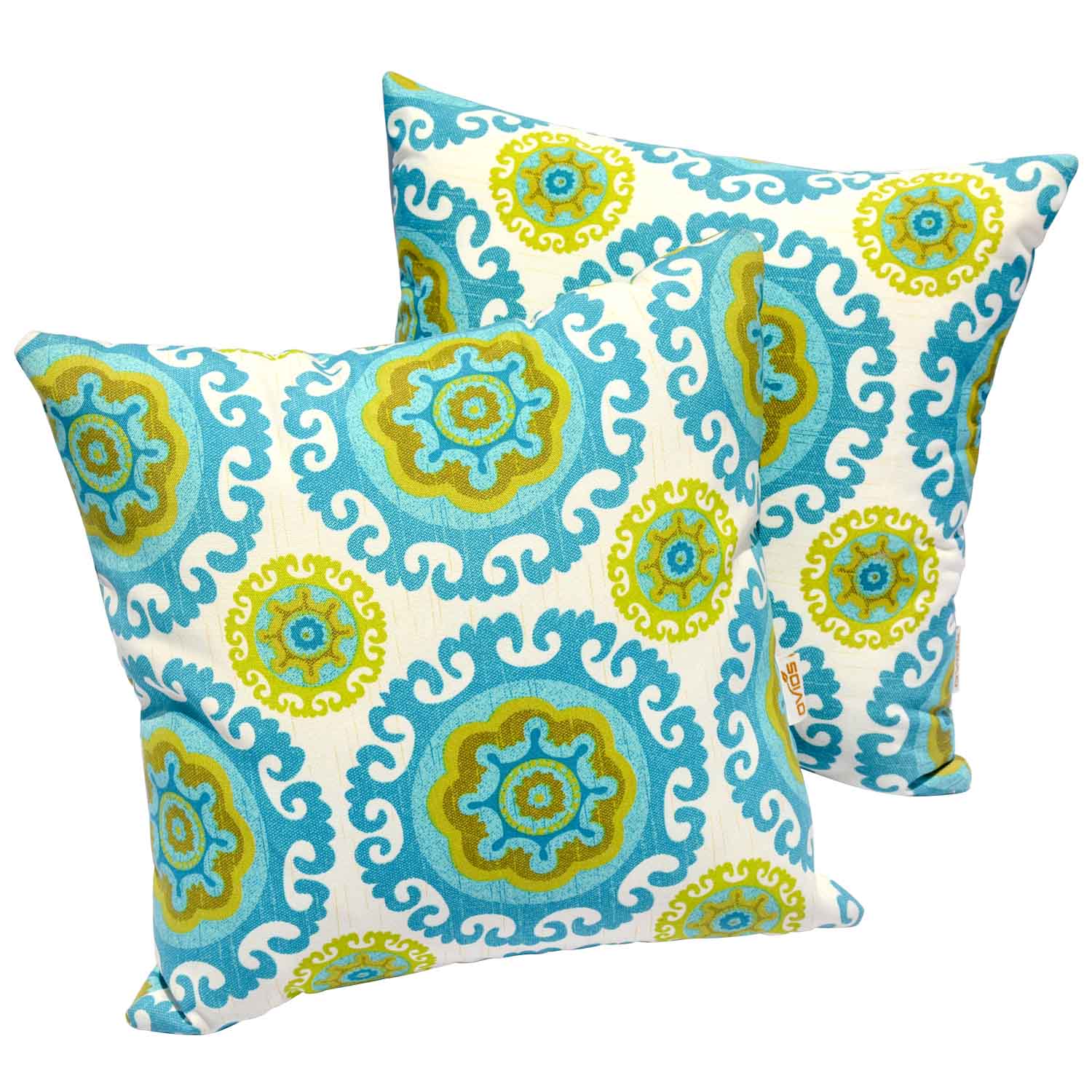 OVIOS 17'' x 17'' Waterproof Square Throw Pillow Cover & Insert (Set of 2)