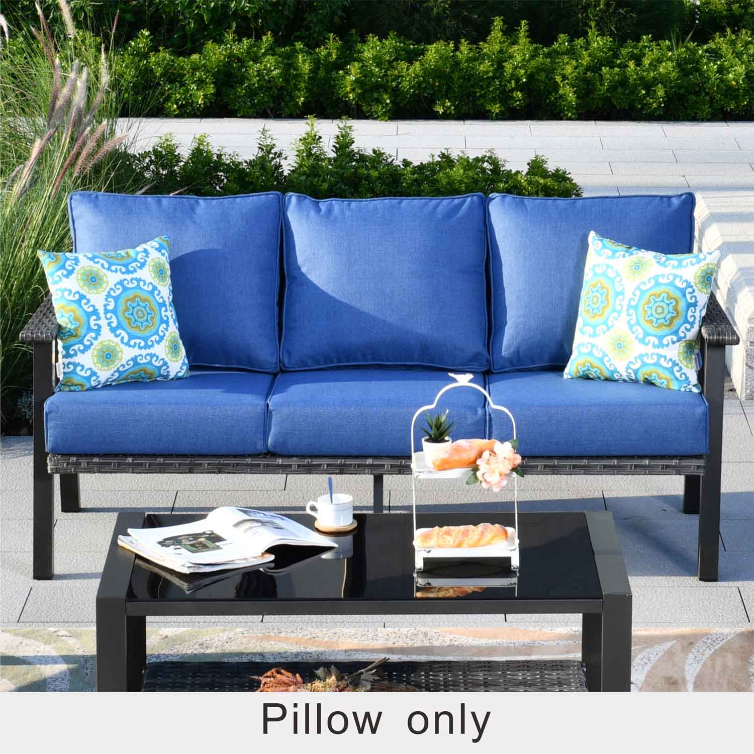 OVIOS 17'' x 17'' Waterproof Square Throw Pillow Cover & Insert (Set of 2)
