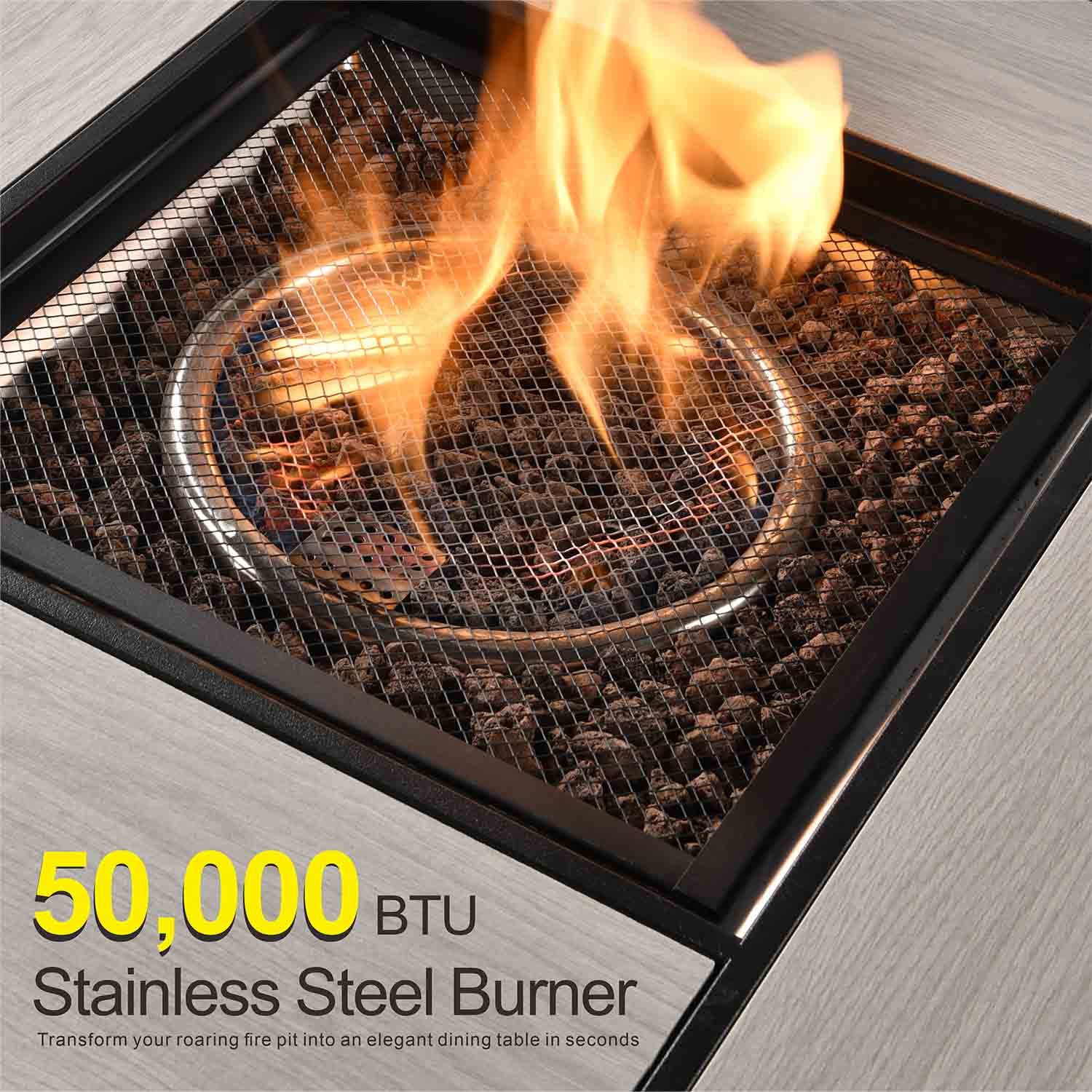 OVIOS Patio Outdoor 30'' Fire Pit Table for GRS/NTC/HOP/NDS Series