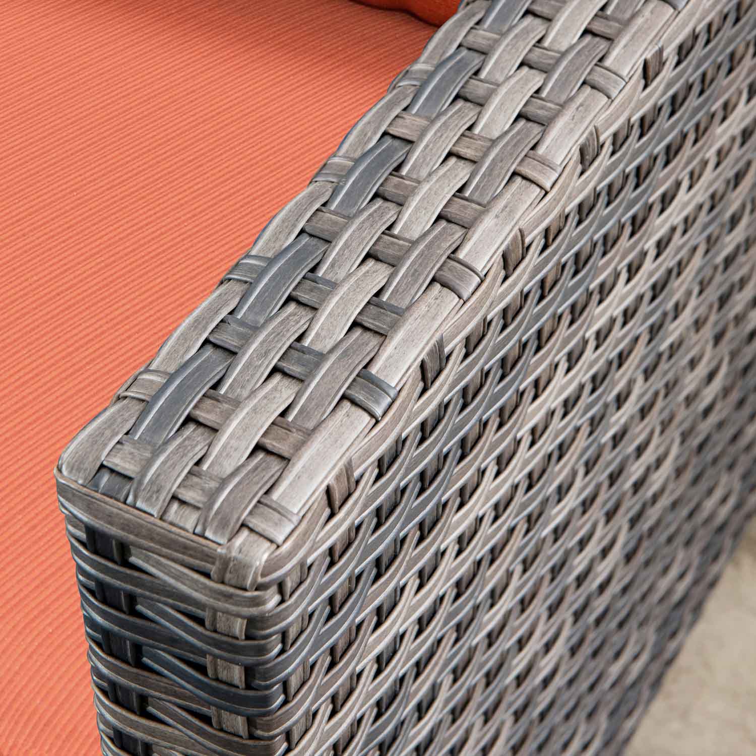 OVIOS Patio Vultros 6-Piece Set With Swivel Chair Lover seat and 30'' Propane Fire Pit Table