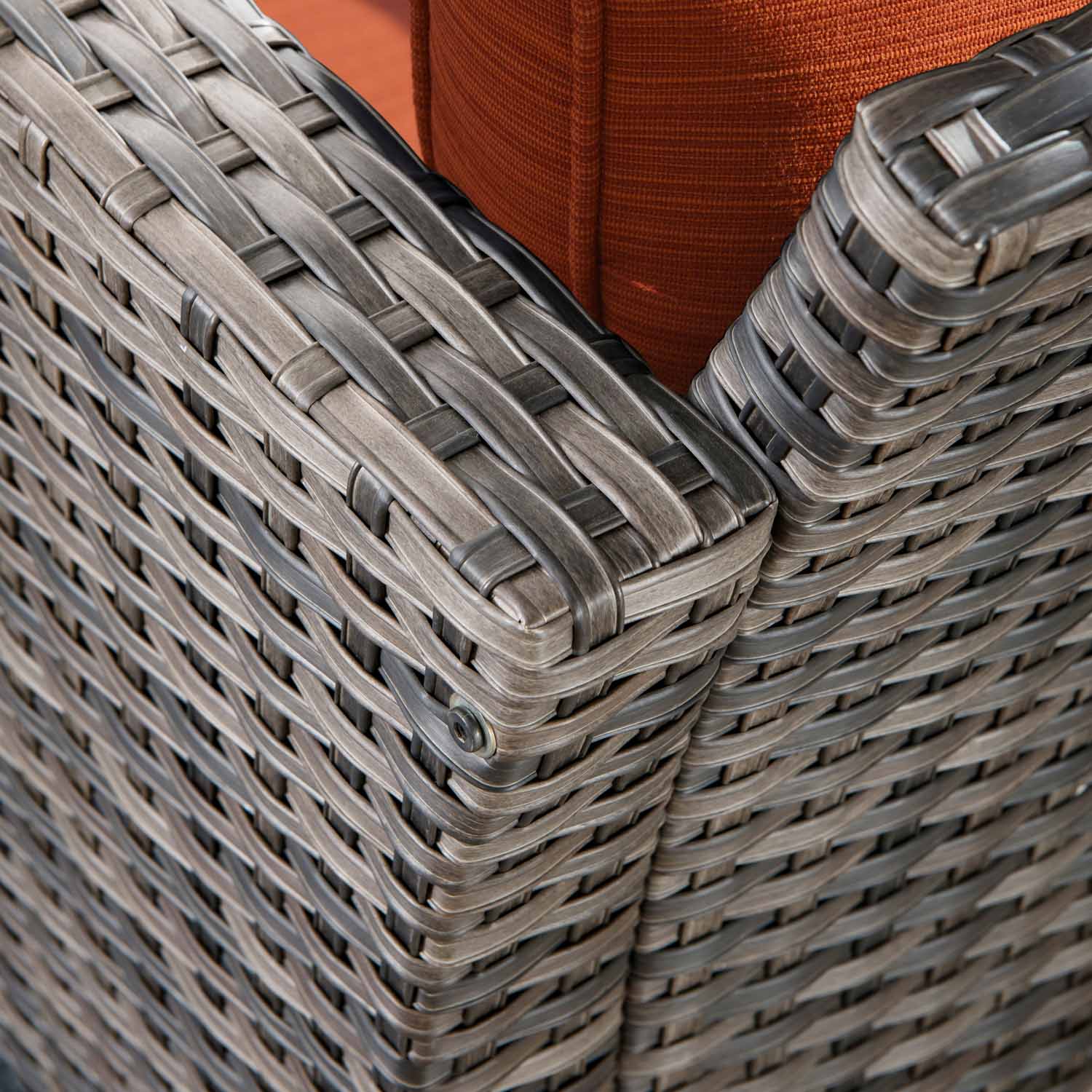 OVIOS Patio Furniture Set New Vultros 7-Person High Back Sectional Sofa with Cushions