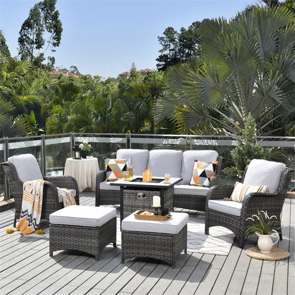 #color_Grey Wicker Grey Cushion