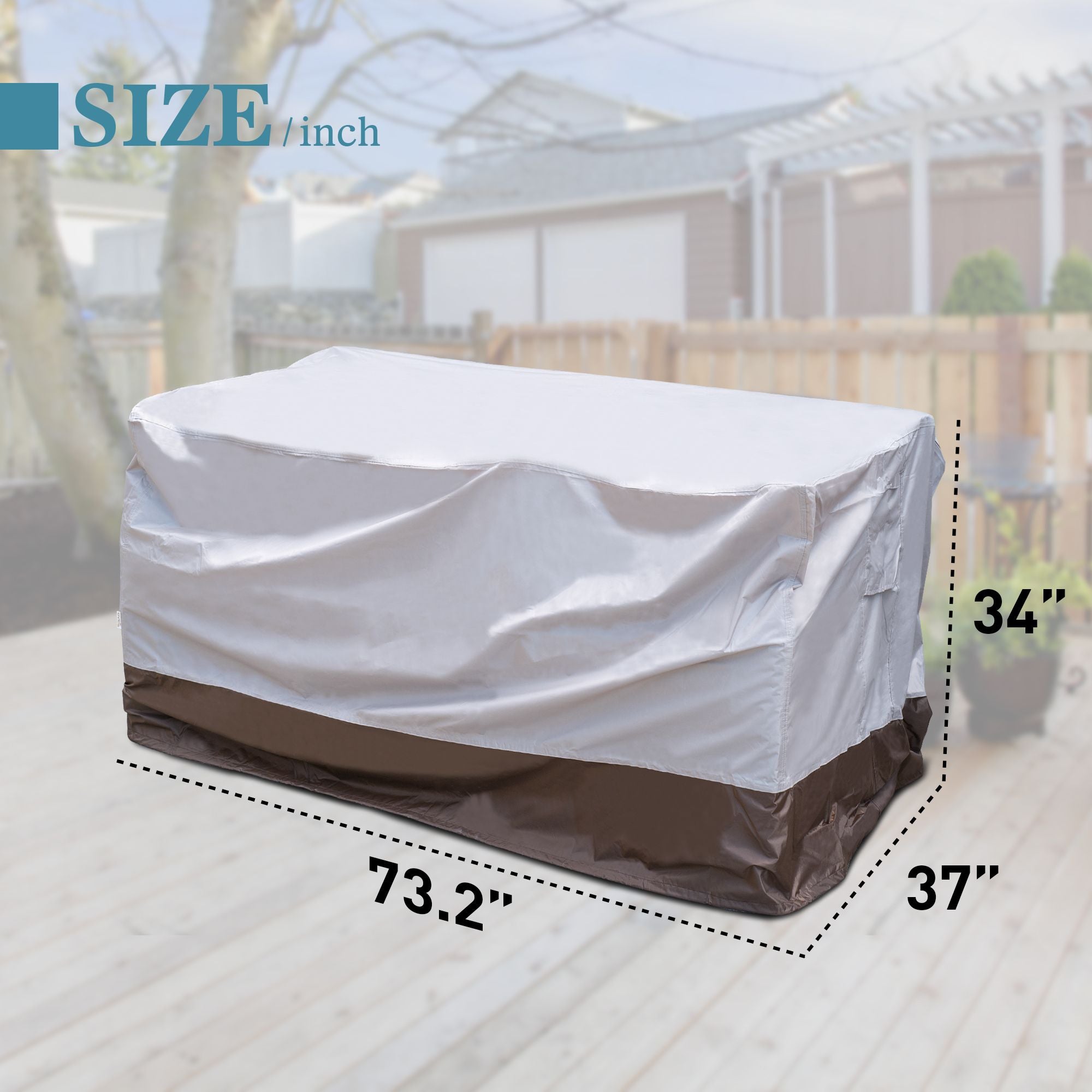 OVIOS Outdoor Sofa Cover Waterproof for Kenard Series (Refer to the Dimension in Description)