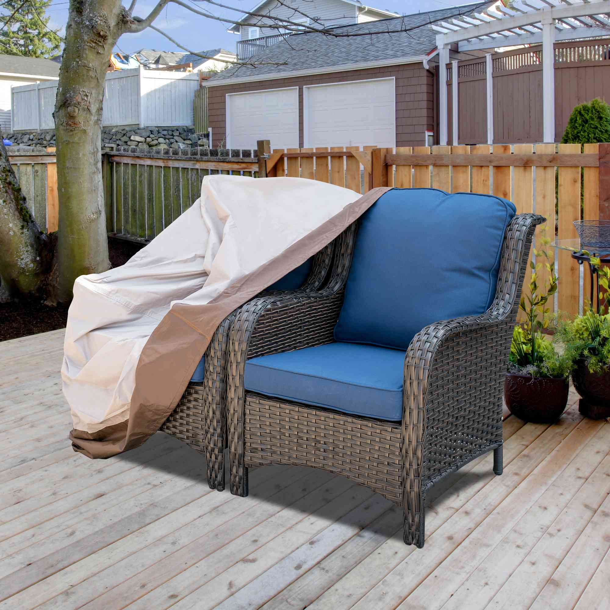 OVIOS Outdoor Sofa Cover Waterproof for Kenard Series (Refer to the Dimension in Description)