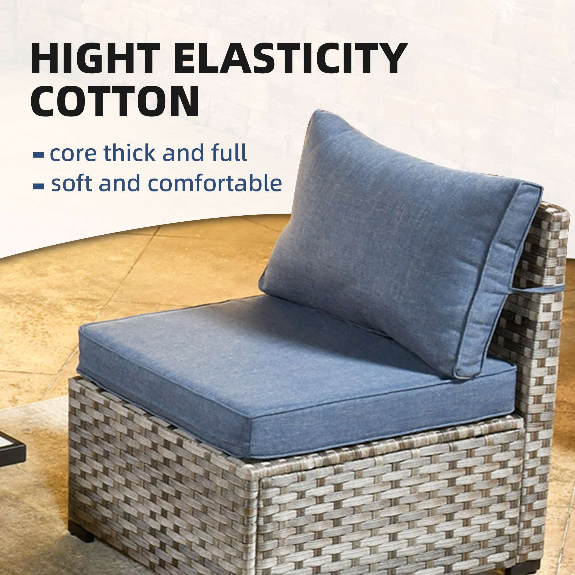 OVIOS 7 Pieces Patio Furniture Set with 7.68'' Broad Handrails and 30'' Fire Pit Table