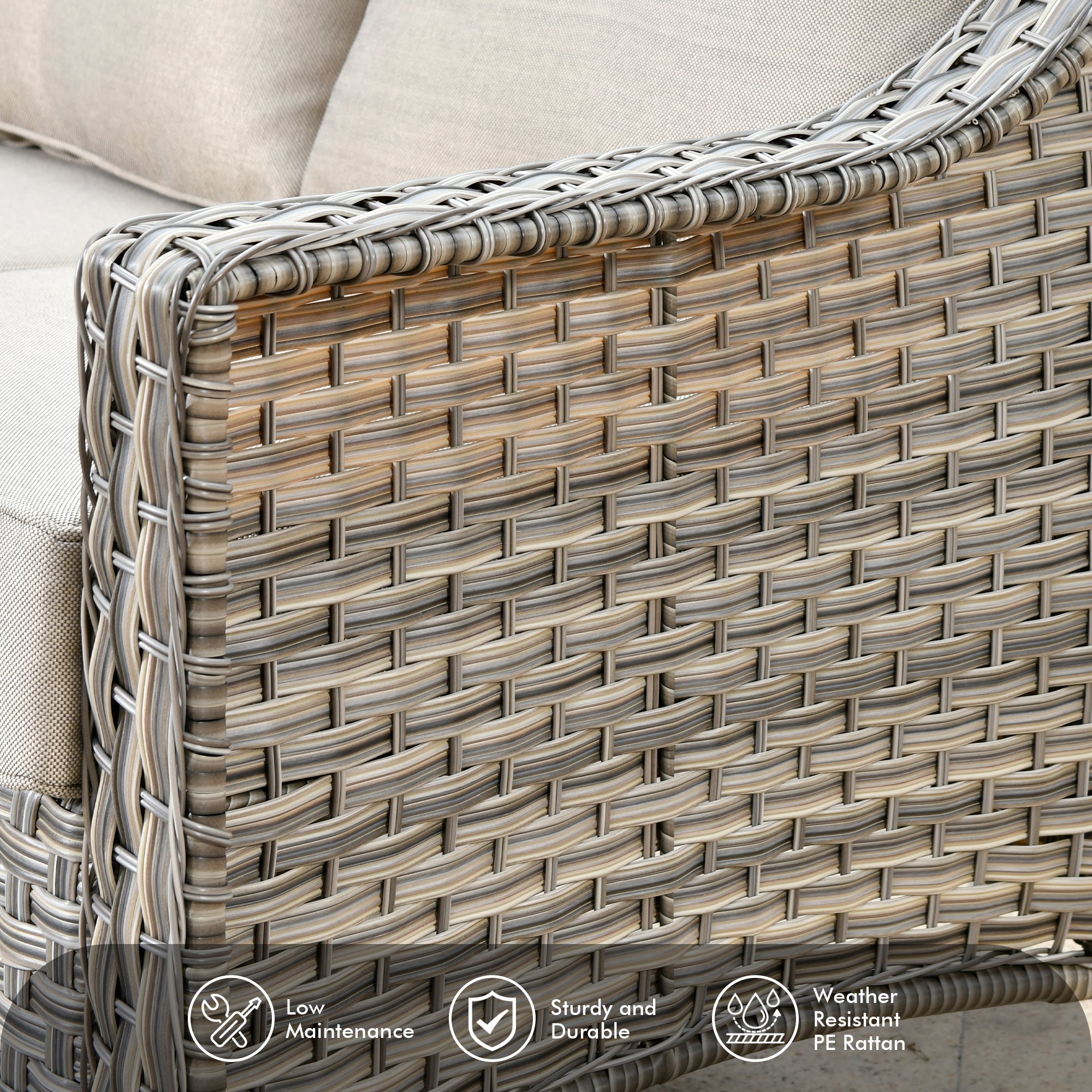 Ovios Conversation Set 5-Piece, PAD Series,Included Swivel Chair