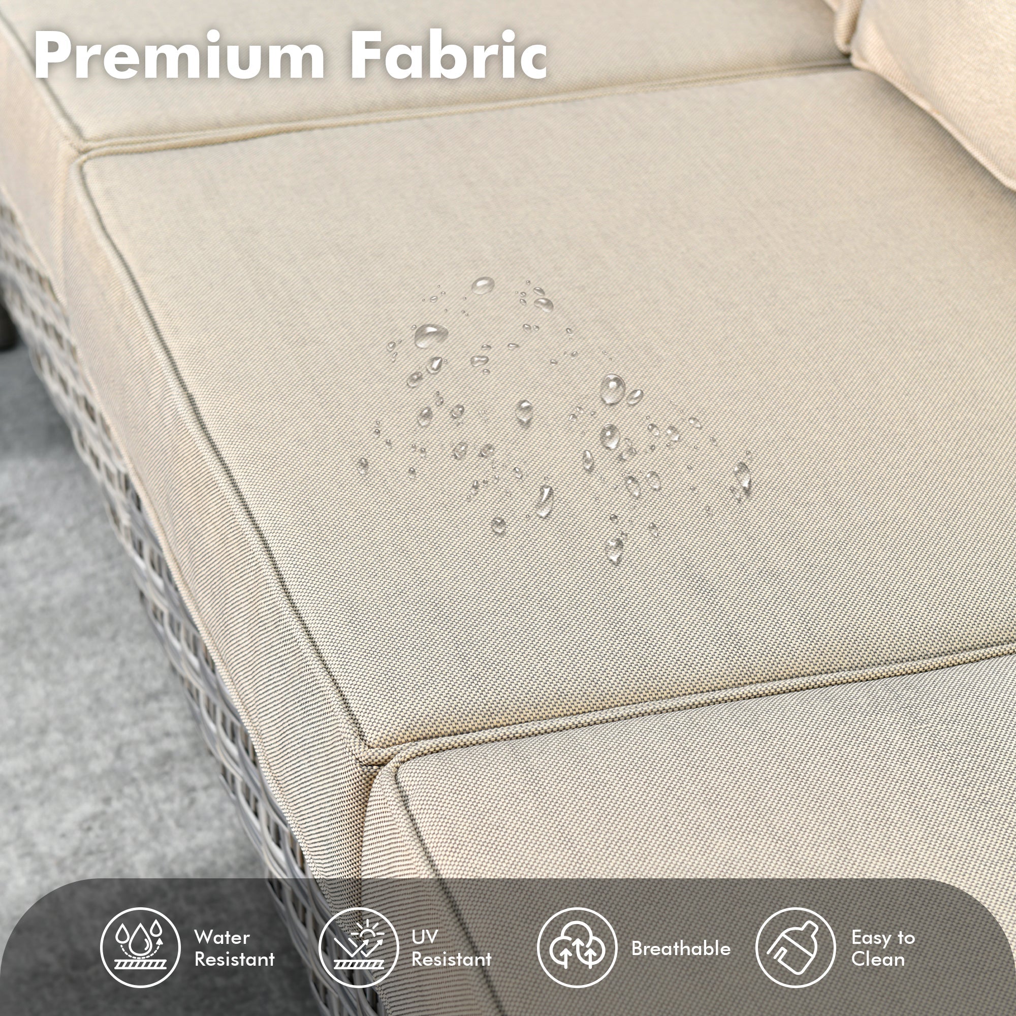 Ovios Conversation Set 5-Piece, PAD Series,Included Swivel Chair