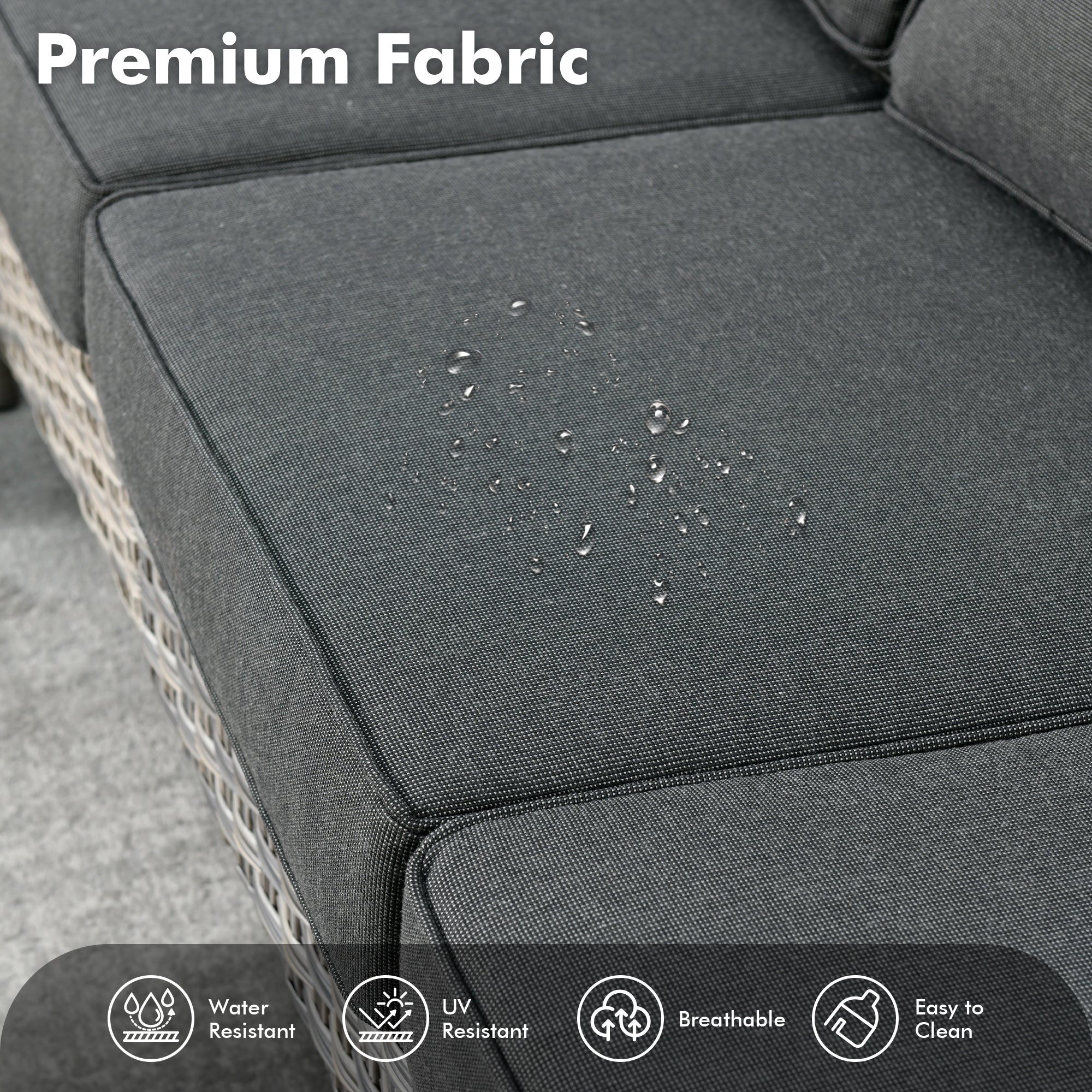 Ovios Conversation Set 5-Piece, PAD Series,Included Swivel Chair