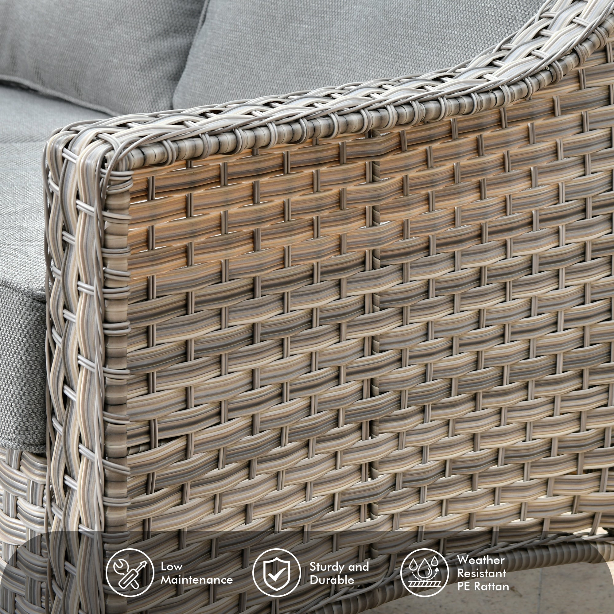 Ovios Conversation Set 5-Piece, PAD Series,Included Swivel Chair