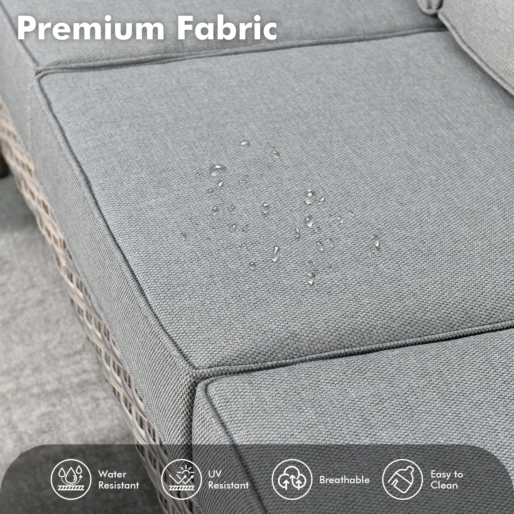 Ovios Conversation Set 5-Piece, PAD Series,Included Swivel Chair