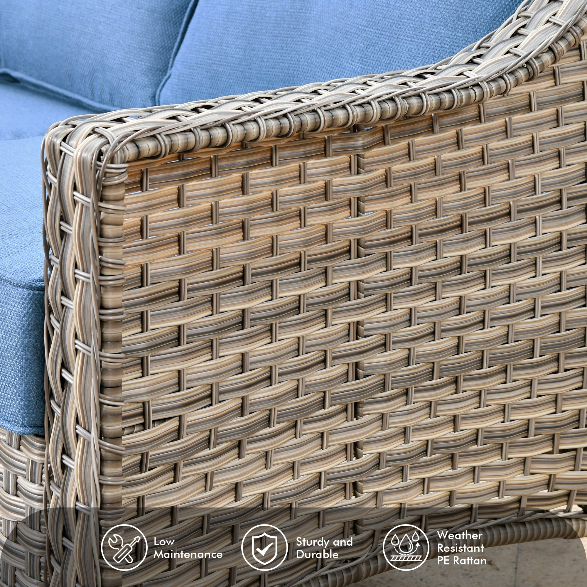 Ovios Conversation Set 5-Piece, PAD Series,Included Swivel Chair