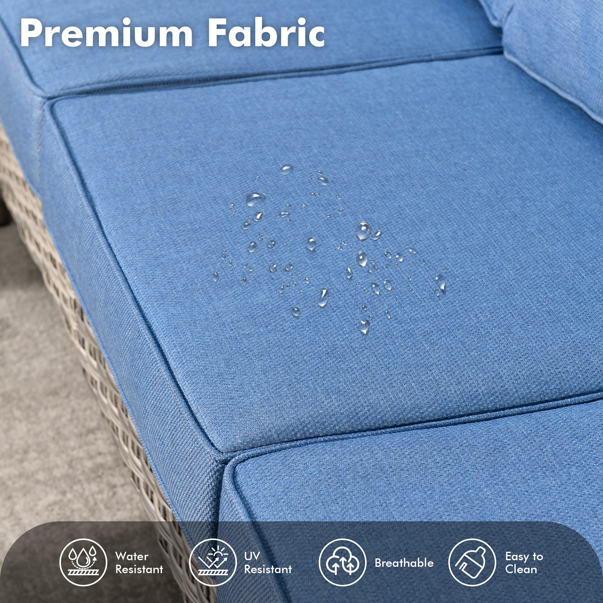 Ovios Conversation Set 5-Piece, PAD Series,Included Swivel Chair