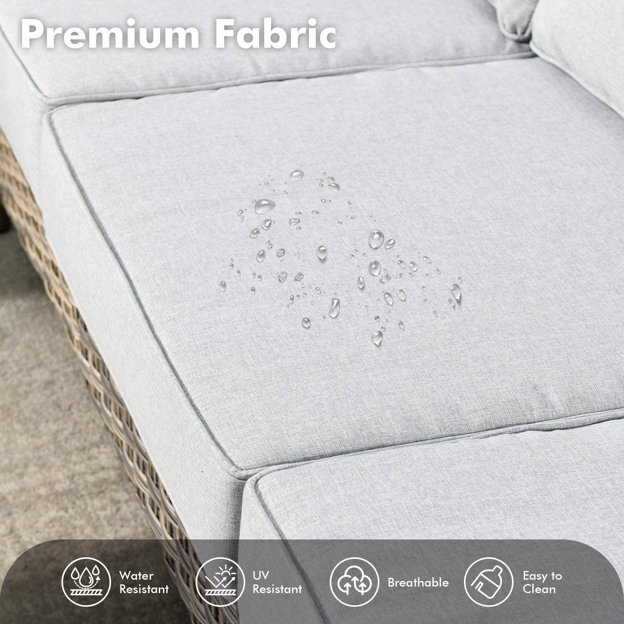 Ovios Conversation Set 5-Piece, PAD Series,Included Swivel Chair