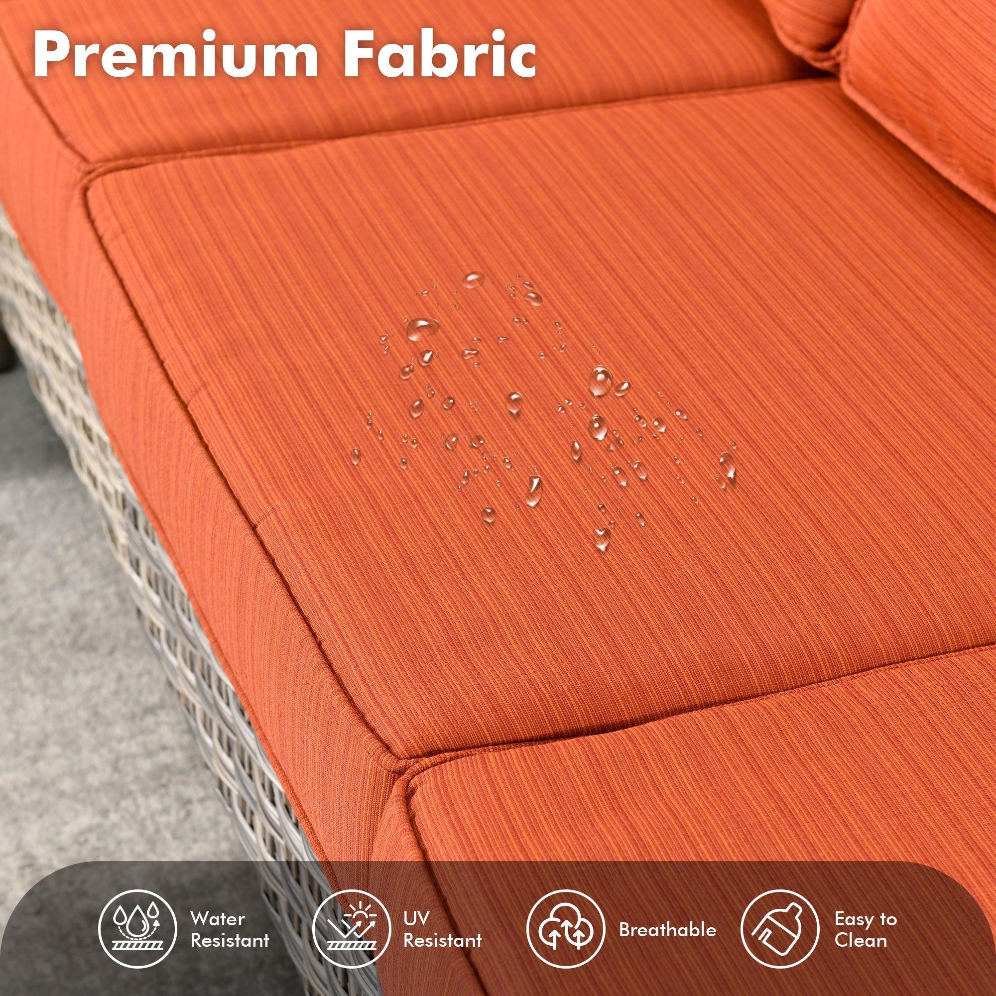 Ovios Conversation Set 5-Piece, PAD Series,Included Swivel Chair