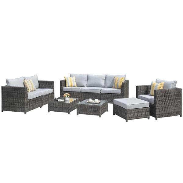 Ovios Patio Conversation Set Bigger Size 9-Piece, King Series, No Assembly Required
