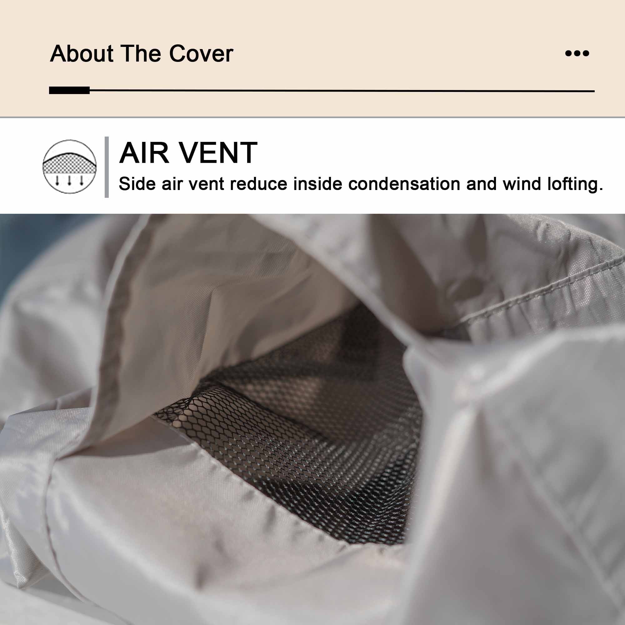 OVIOS Outdoor Sofa Cover Waterproof for GRS/DAR Series (Refer to the Dimension in Description)