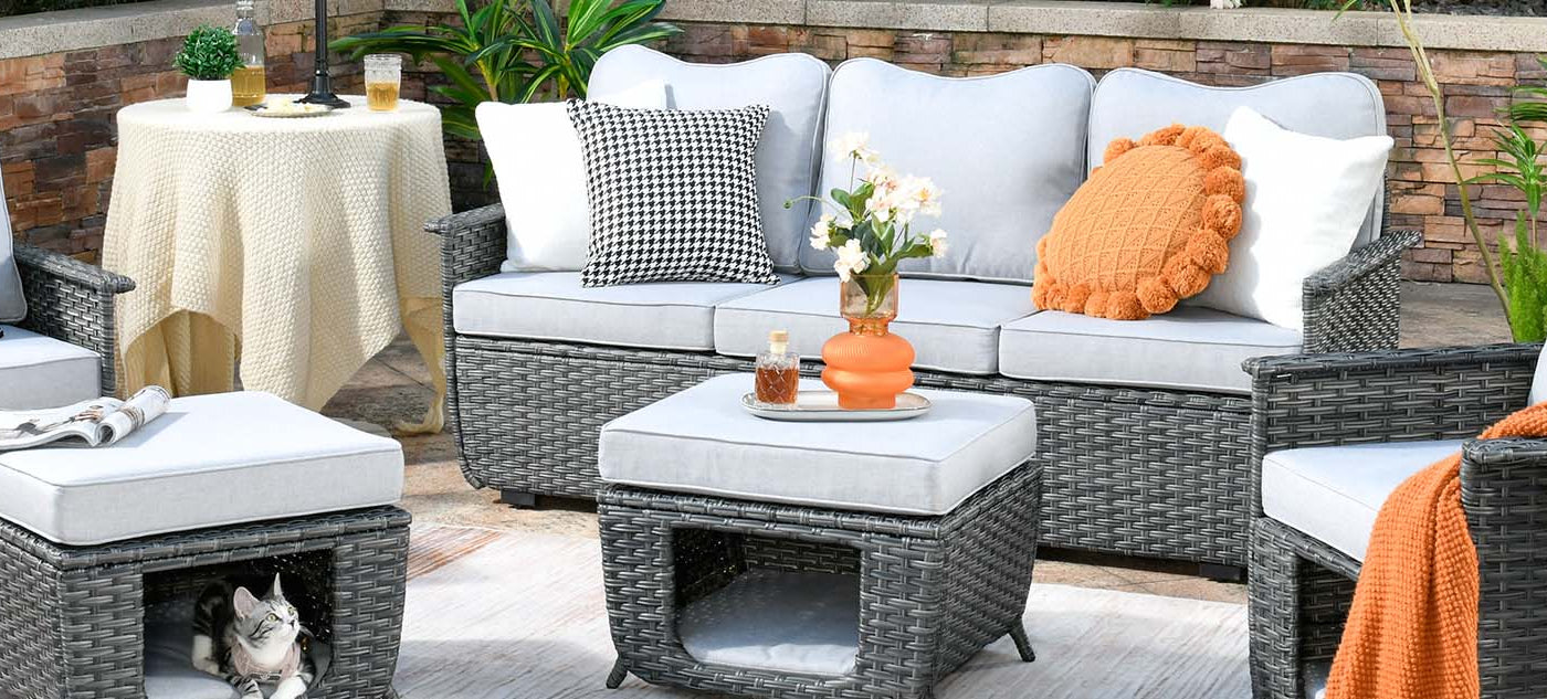 Ovios Latest Patio Pet Sofa with Storage Series