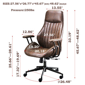 Ovios Office Chair Ergonomic High Back Suede Fabric for Executive or Home Office
