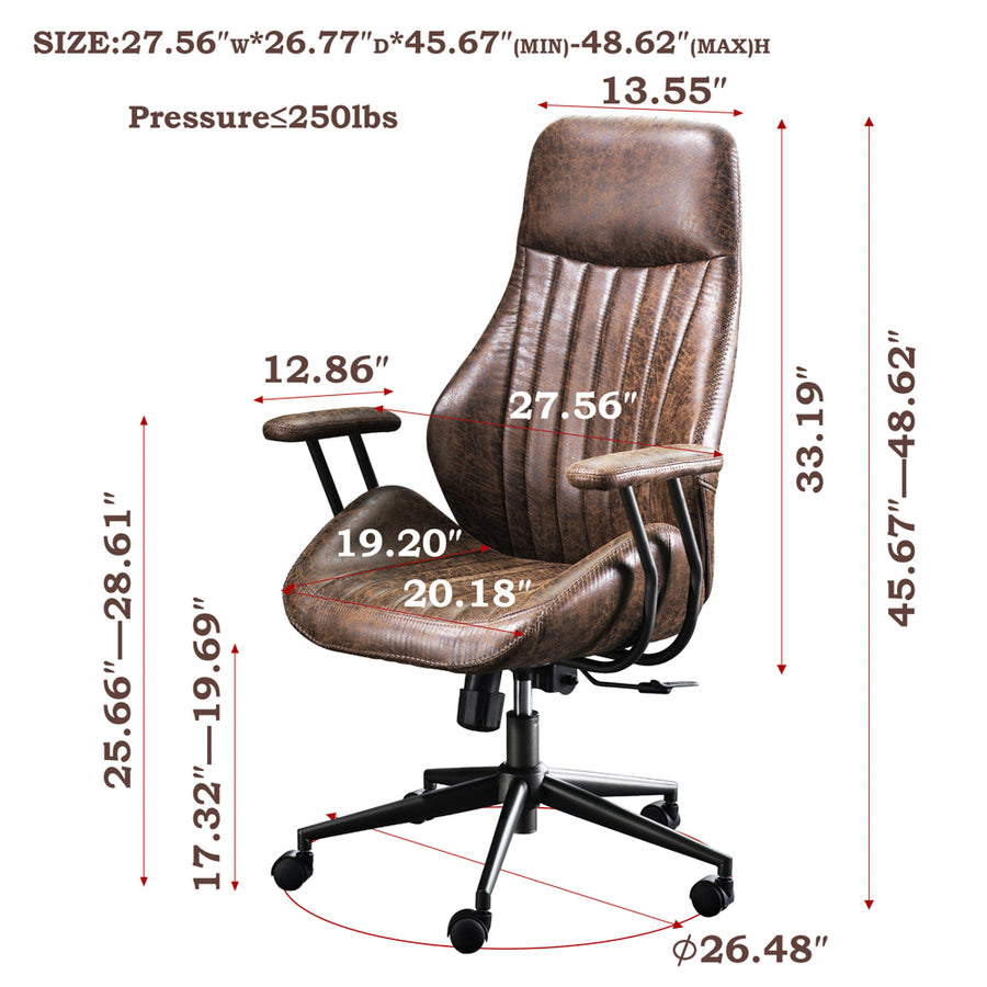 Ovios Office Chair Ergonomic High Back Suede Fabric for Executive or H