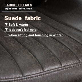 Ovios Office Chair Ergonomic High Back Suede Fabric for Executive or Home Office-Dark Grey