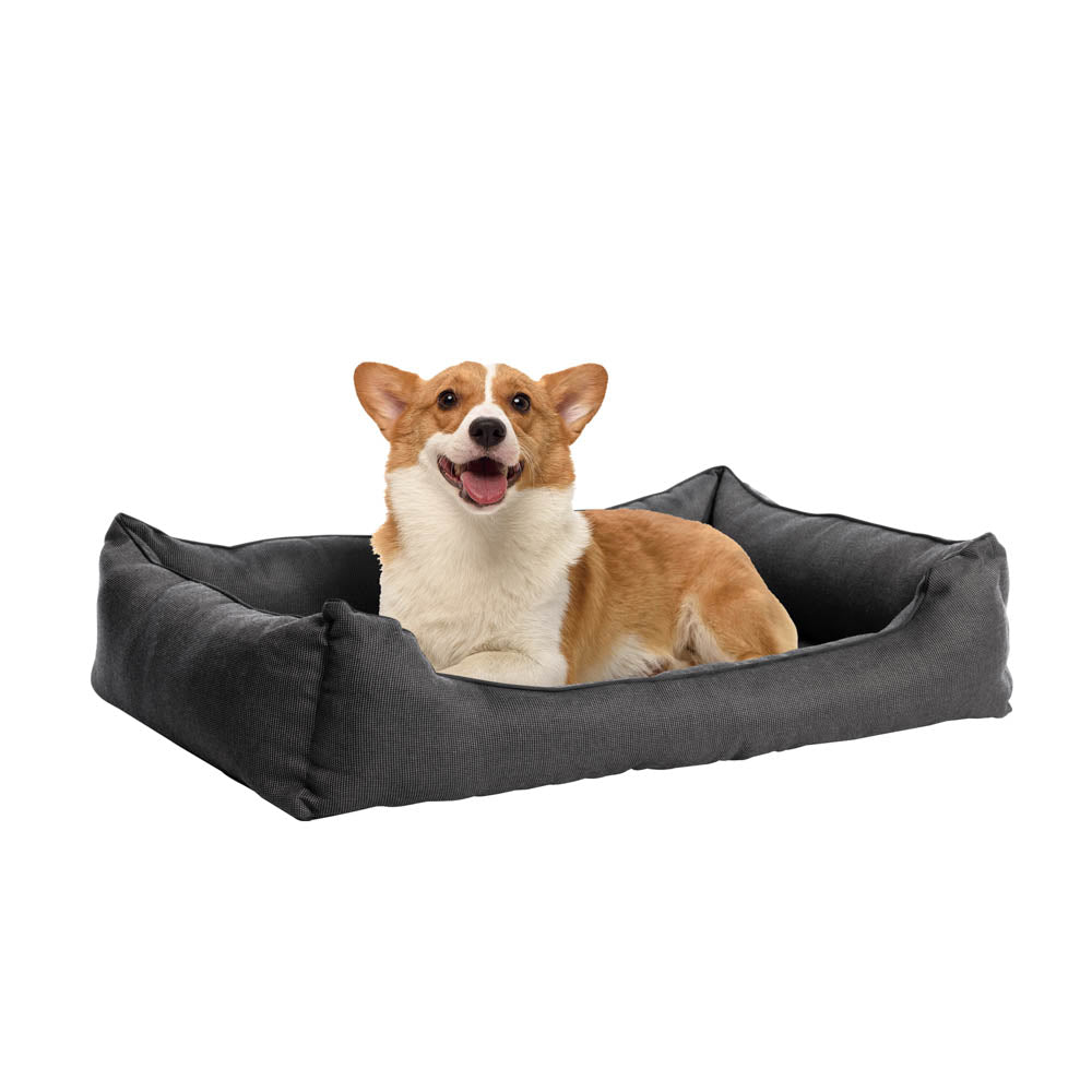 Ovios Orthopedic Supportive 3-Size Dog Bed with Olefin Fabric and Non-slip Bottom, Dog-Friendly