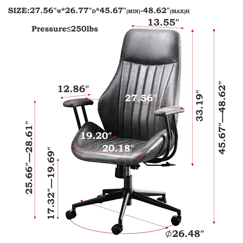 Ovios Office Chair Ergonomic High Back Suede Fabric for Executive or Home Office